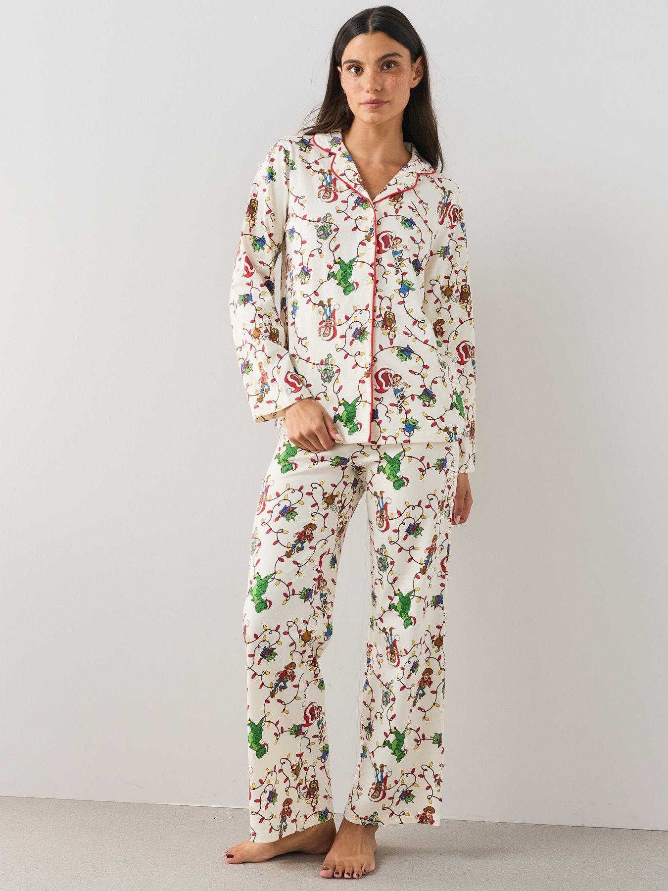Image 5 of 7 of The Very Collection Ladies Toy Story Button Down Christmas Family Pyjama - Multi