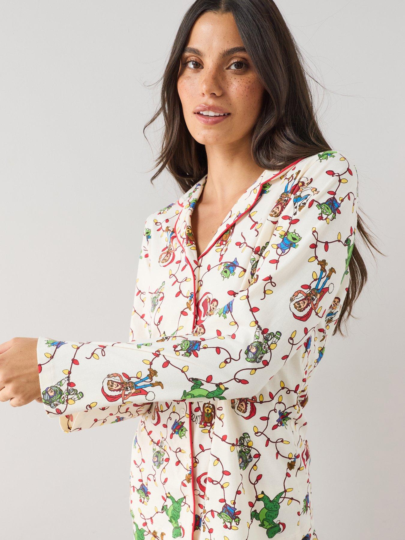 Image 6 of 7 of The Very Collection Ladies Toy Story Button Down Christmas Family Pyjama - Multi