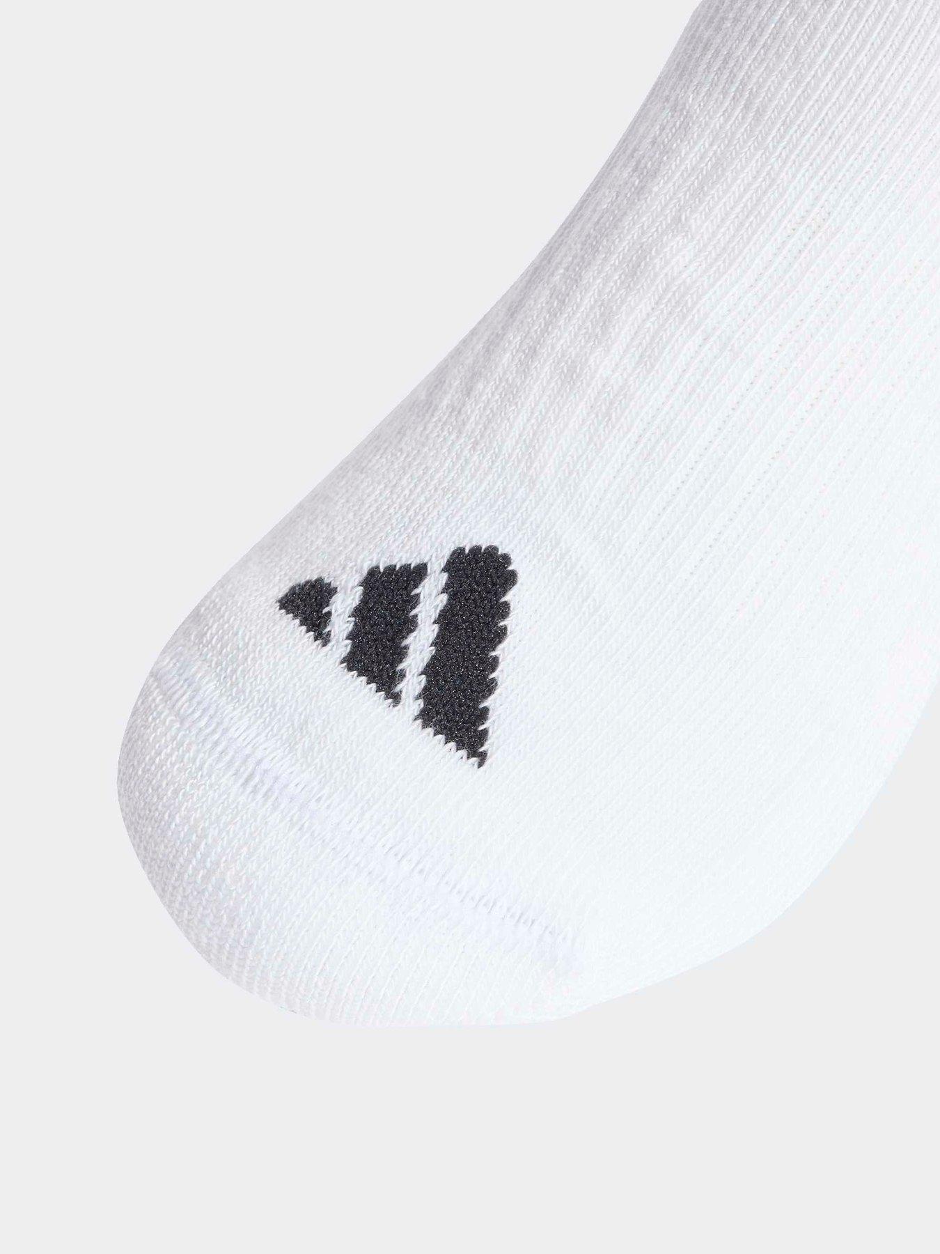 Image 3 of 4 of adidas Sportswear Kids 3 Stripe Crew Socks 3 Pack - White