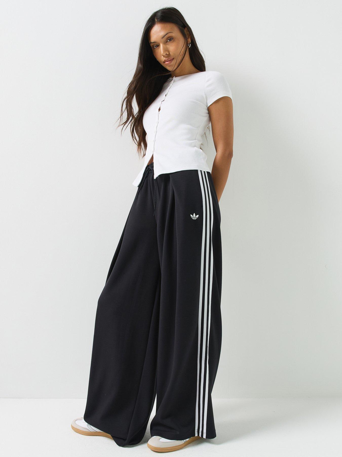 adidas Originals Womens Pleated Track Top - Black
