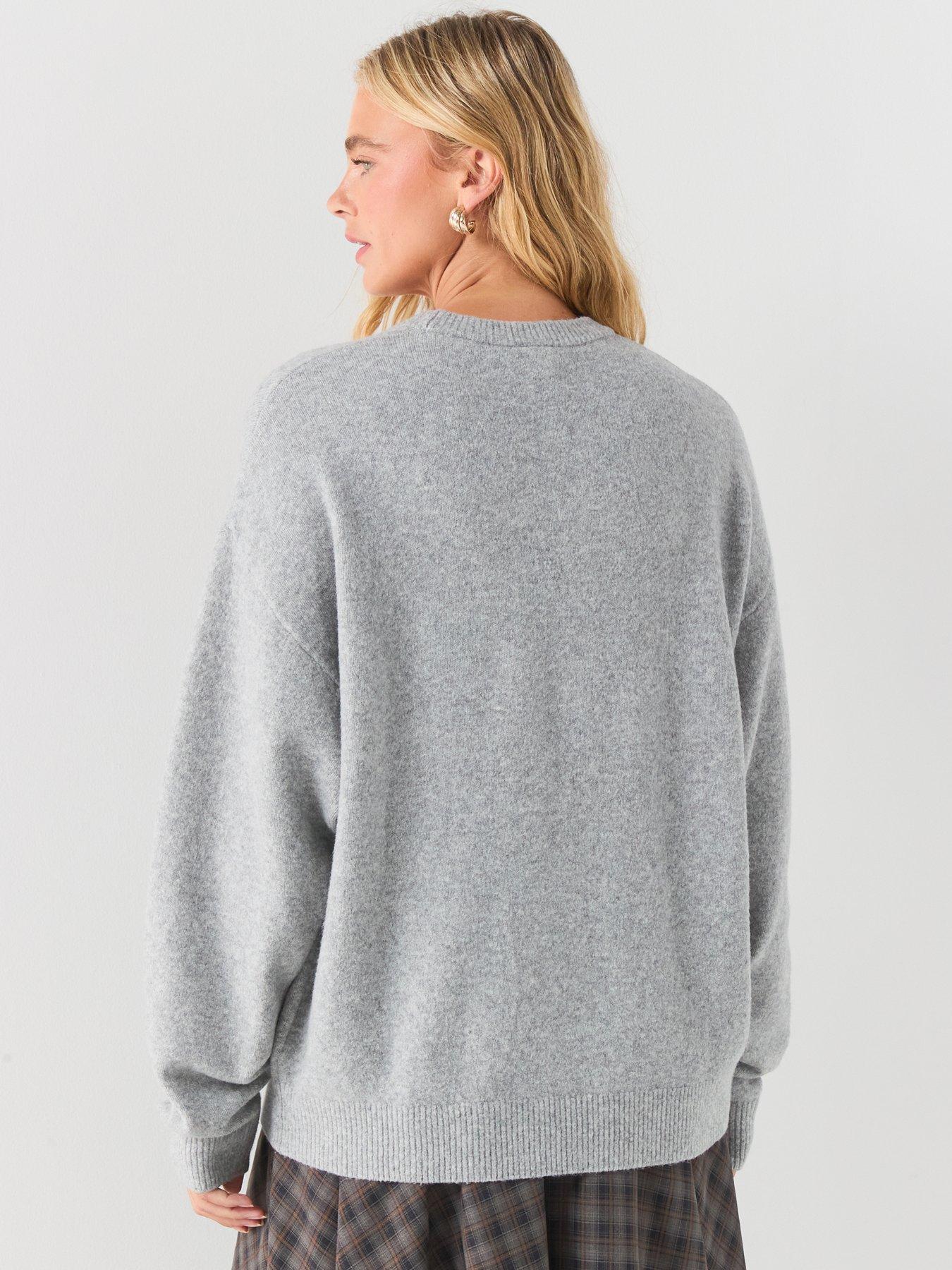 Image 2 of 6 of adidas Originals Womens Knitrack Toped Sweater - Grey