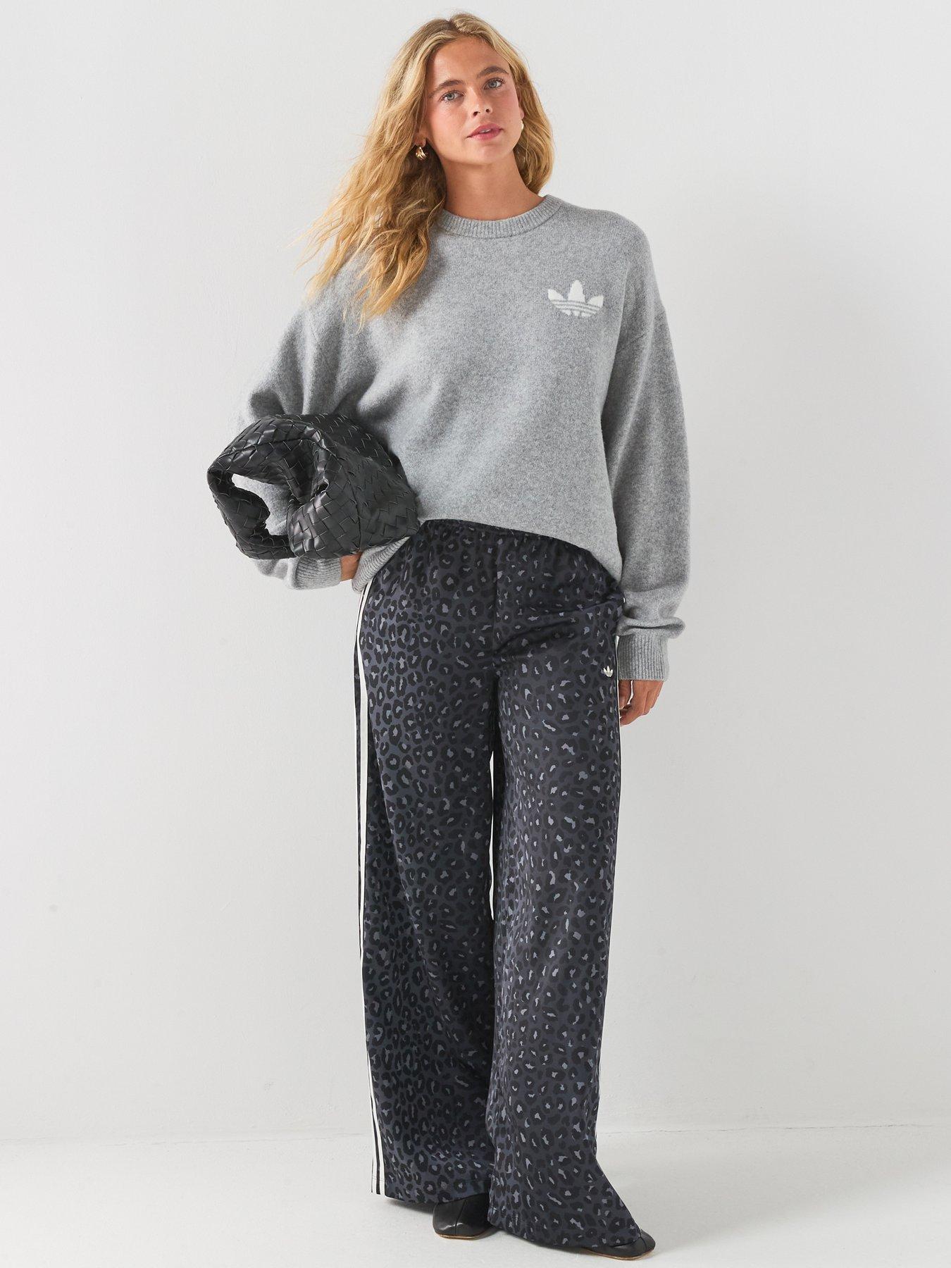 Image 4 of 6 of adidas Originals Womens Knitrack Toped Sweater - Grey