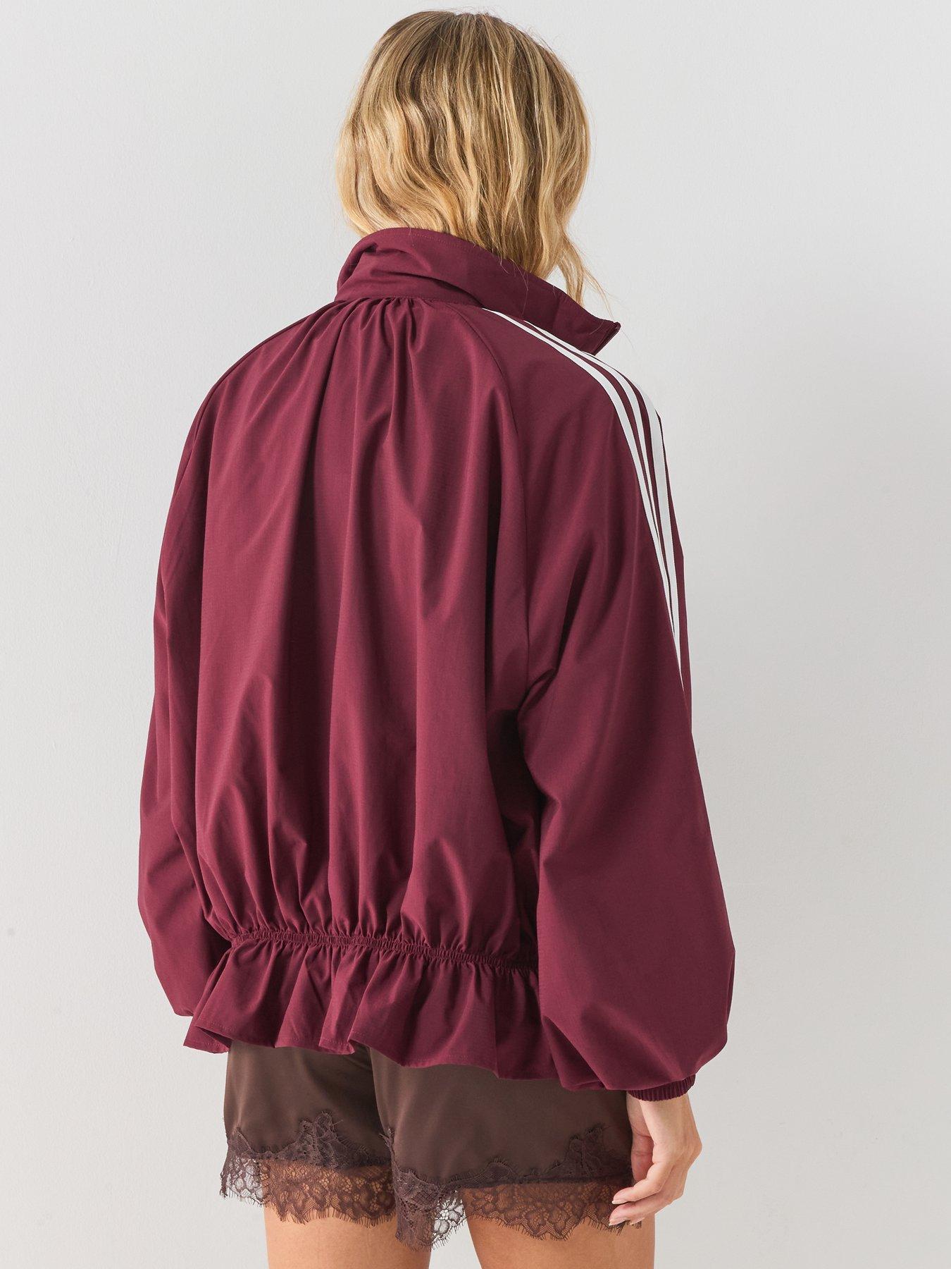 Image 2 of 6 of adidas Originals Womens Blousy Oversized Track Top - Burgundy