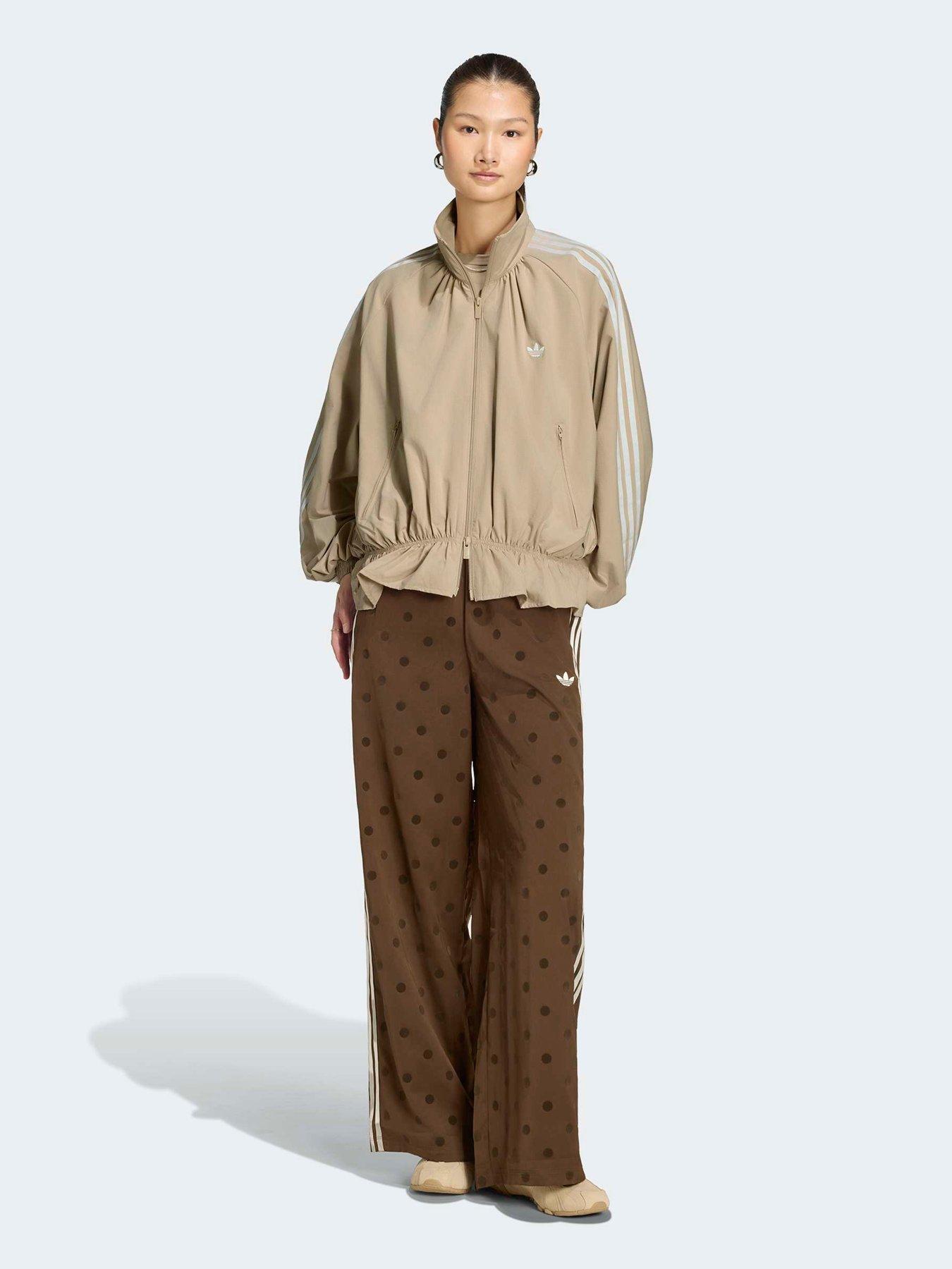 Image 3 of 6 of adidas Originals Womens Blousy Oversized Track Top - Beige