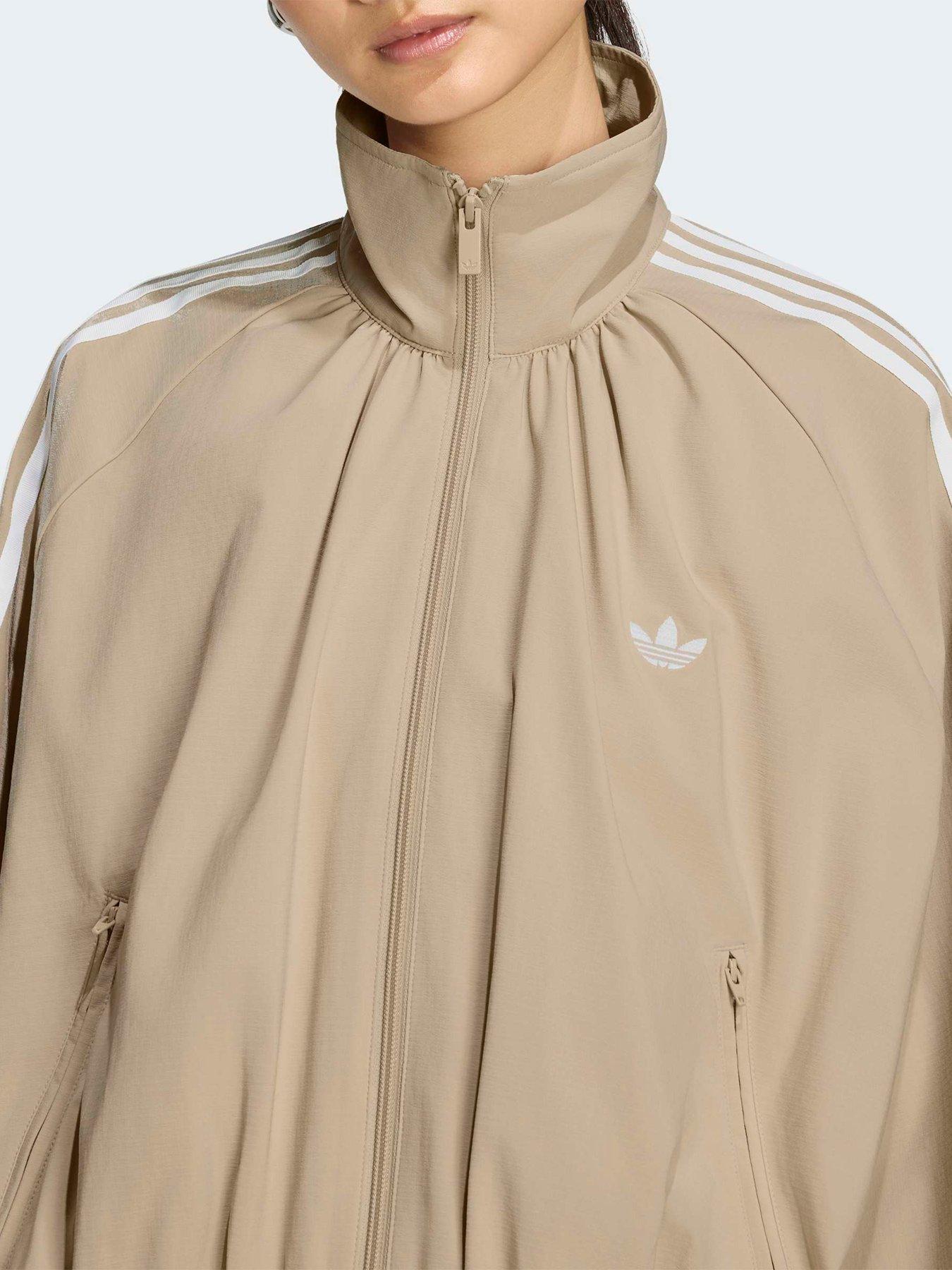 Image 4 of 6 of adidas Originals Womens Blousy Oversized Track Top - Beige