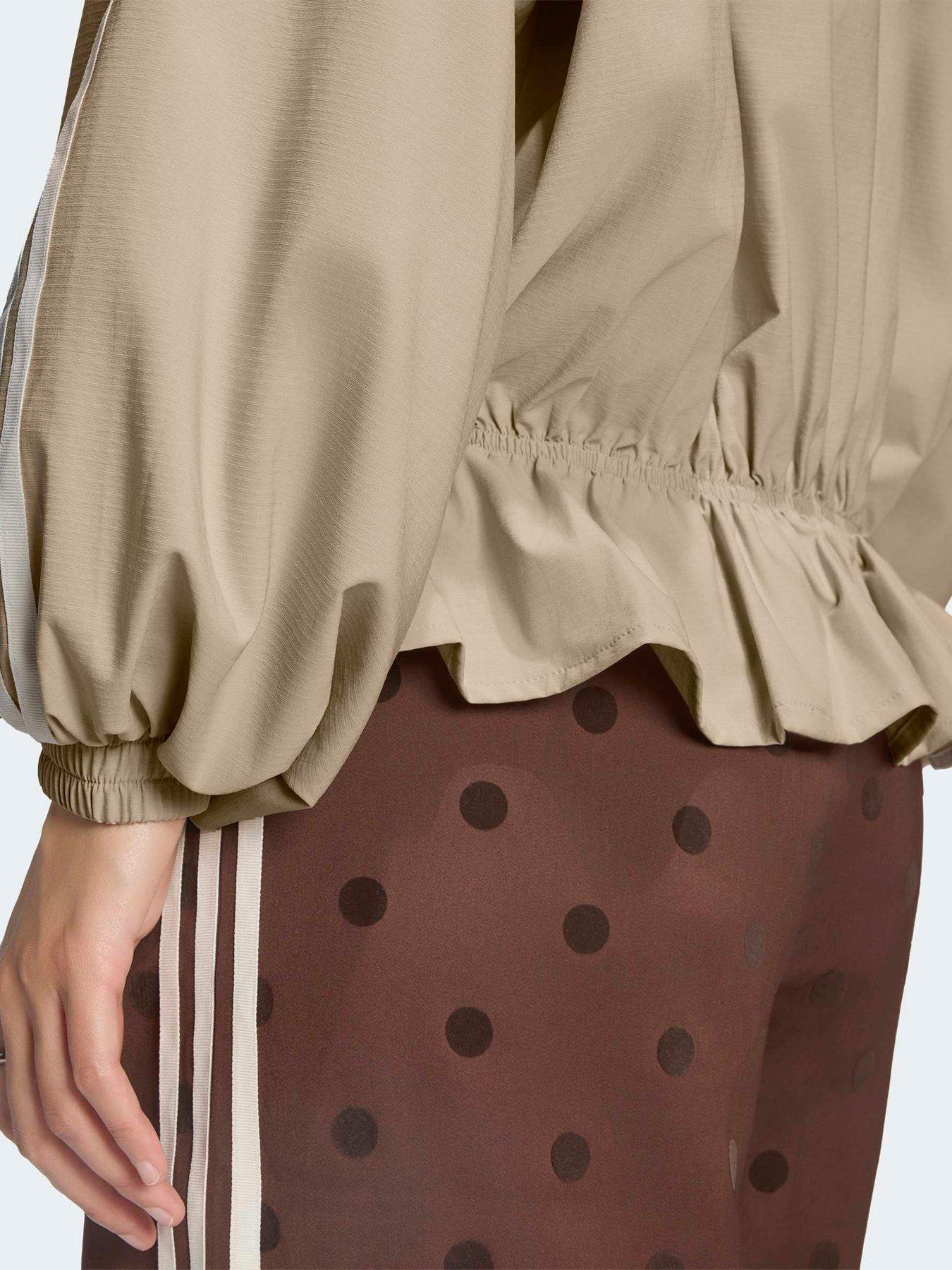 Image 5 of 6 of adidas Originals Womens Blousy Oversized Track Top - Beige