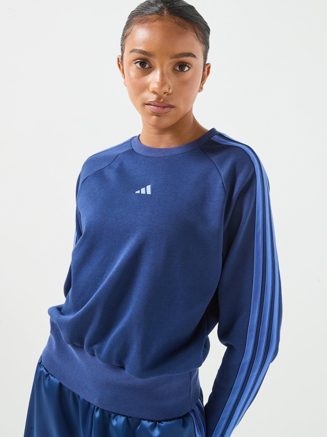 Image 5 of 6 of adidas Sportswear Junior Girls Satin Sweatshirt - Blue