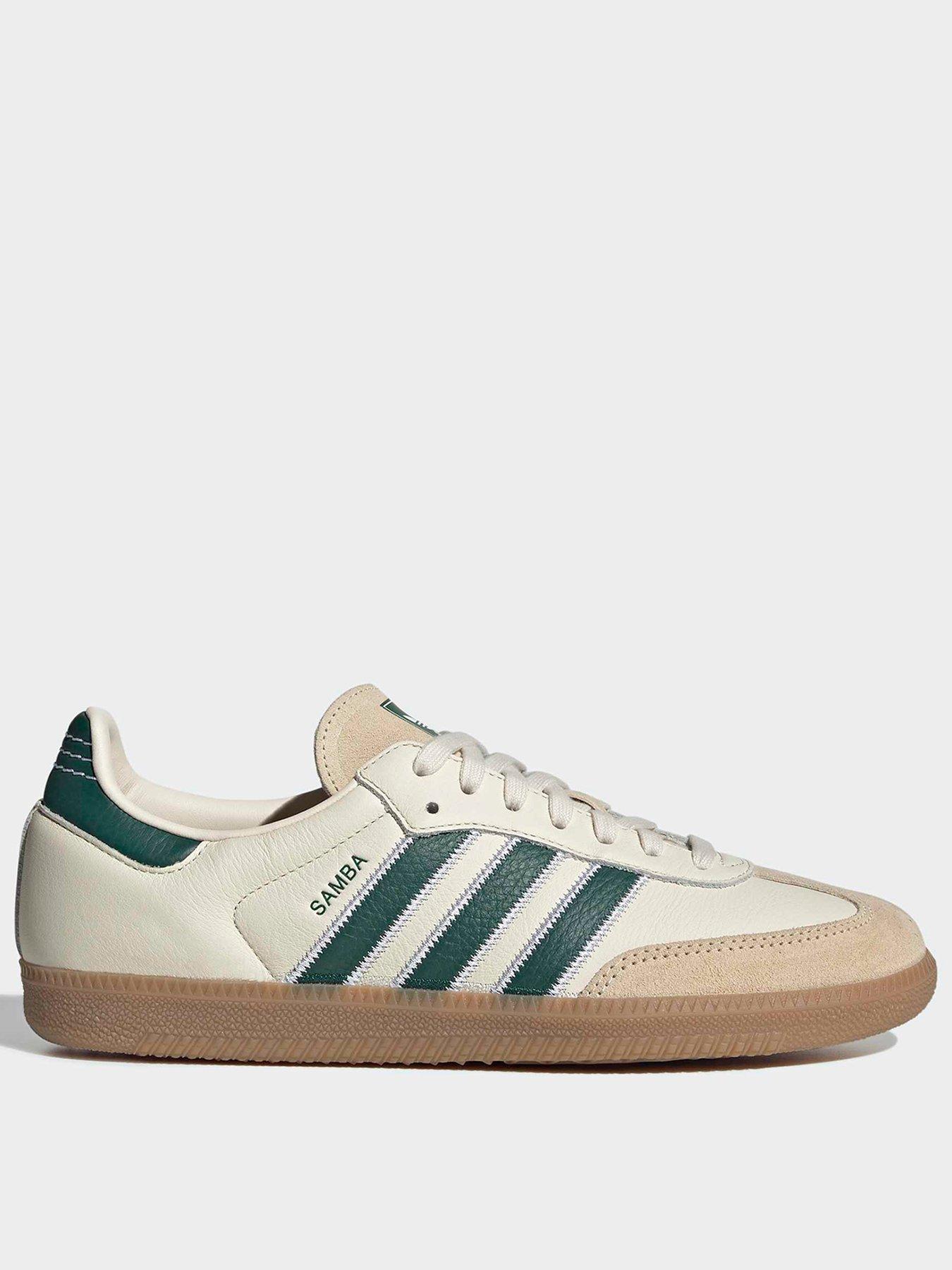 adidas Originals Unisex Samba OG Trainers - Cream / Green