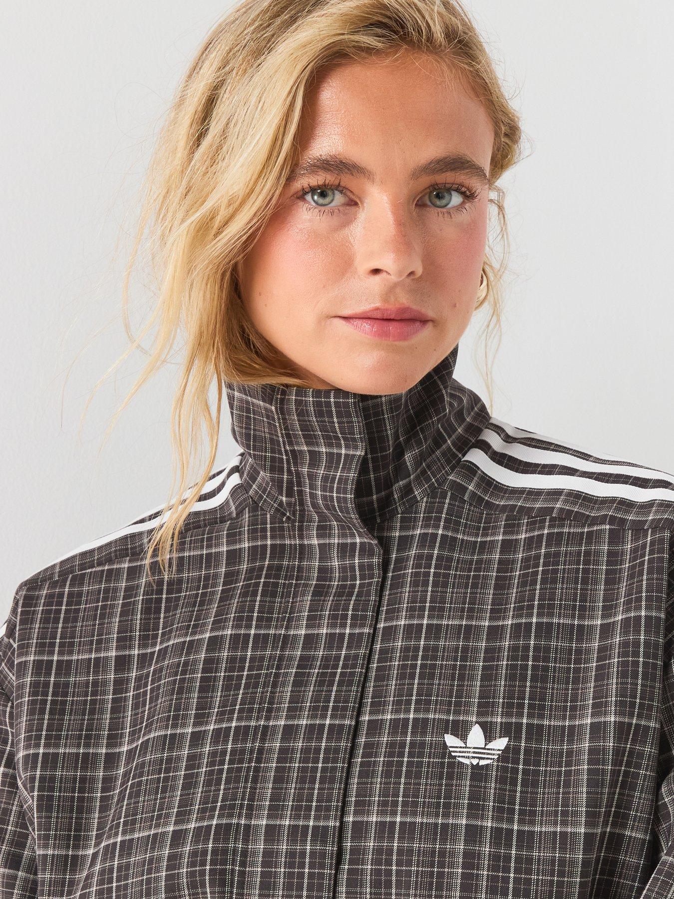 Image 5 of 6 of adidas Originals Womens Check Track Top - Brown
