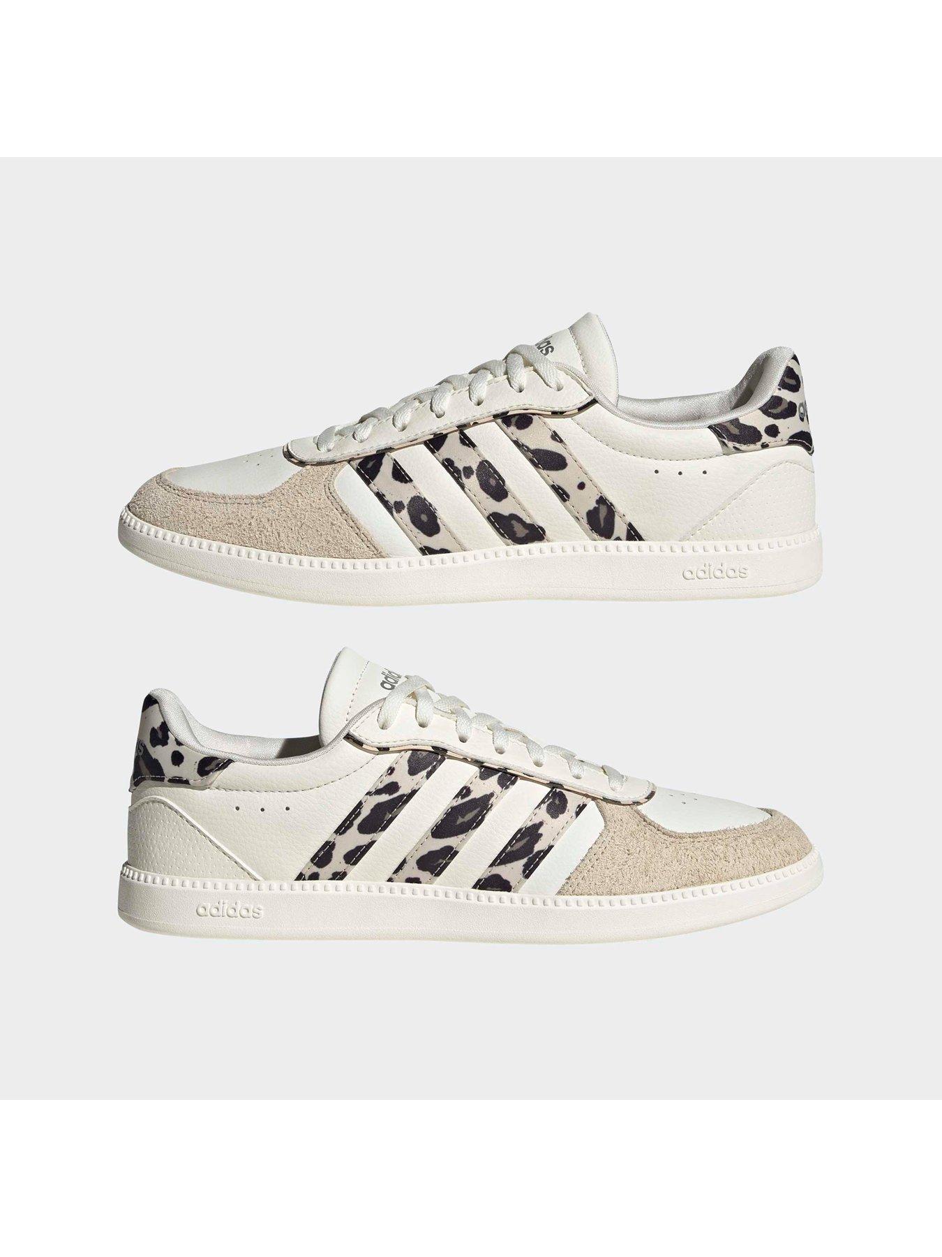 Image 7 of 7 of adidas Sportswear Womens Breaknet Sleek Animal Print Trainers - White