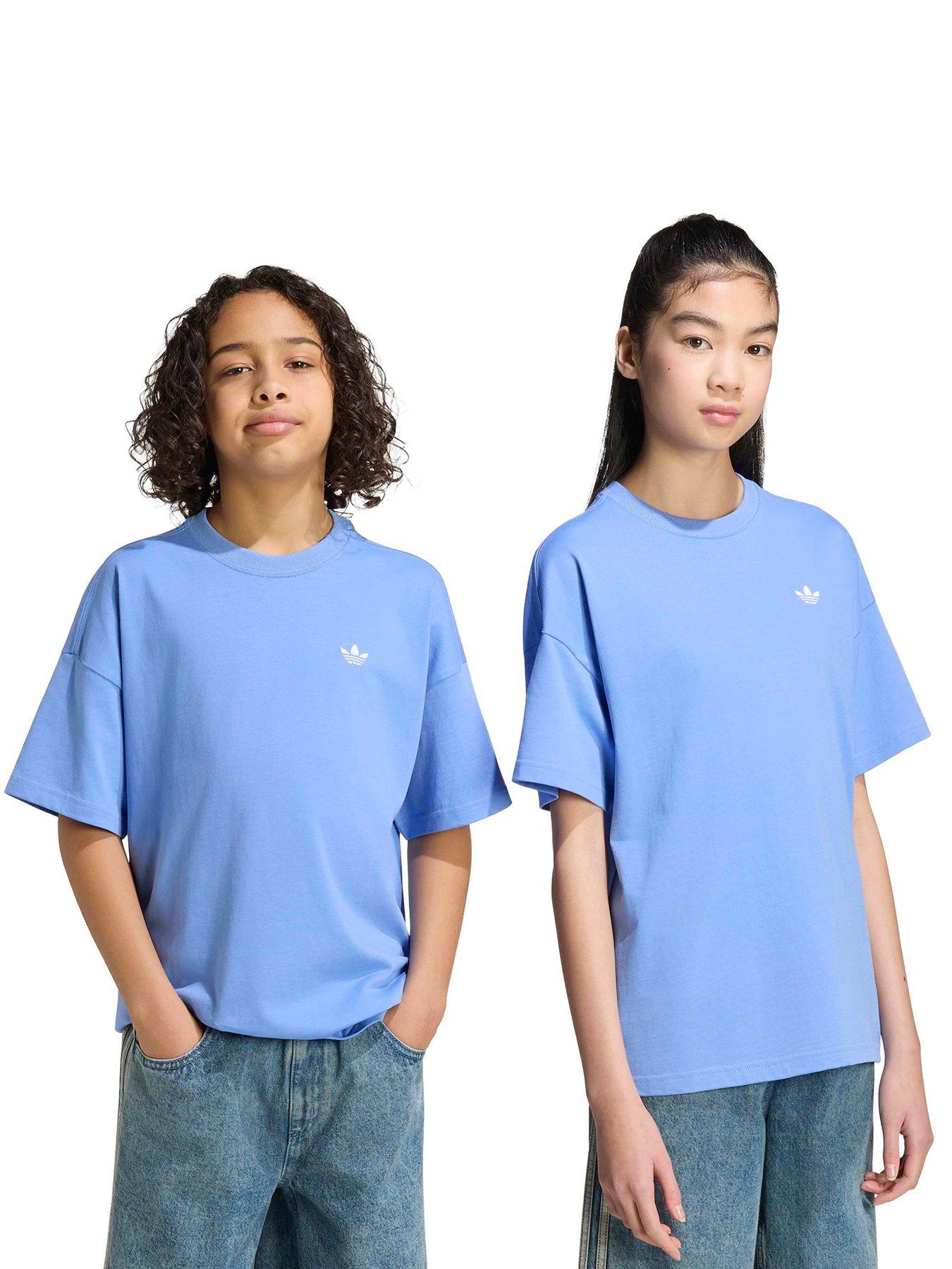 adidas Originals Unisex Kids Loose Tee - Blue