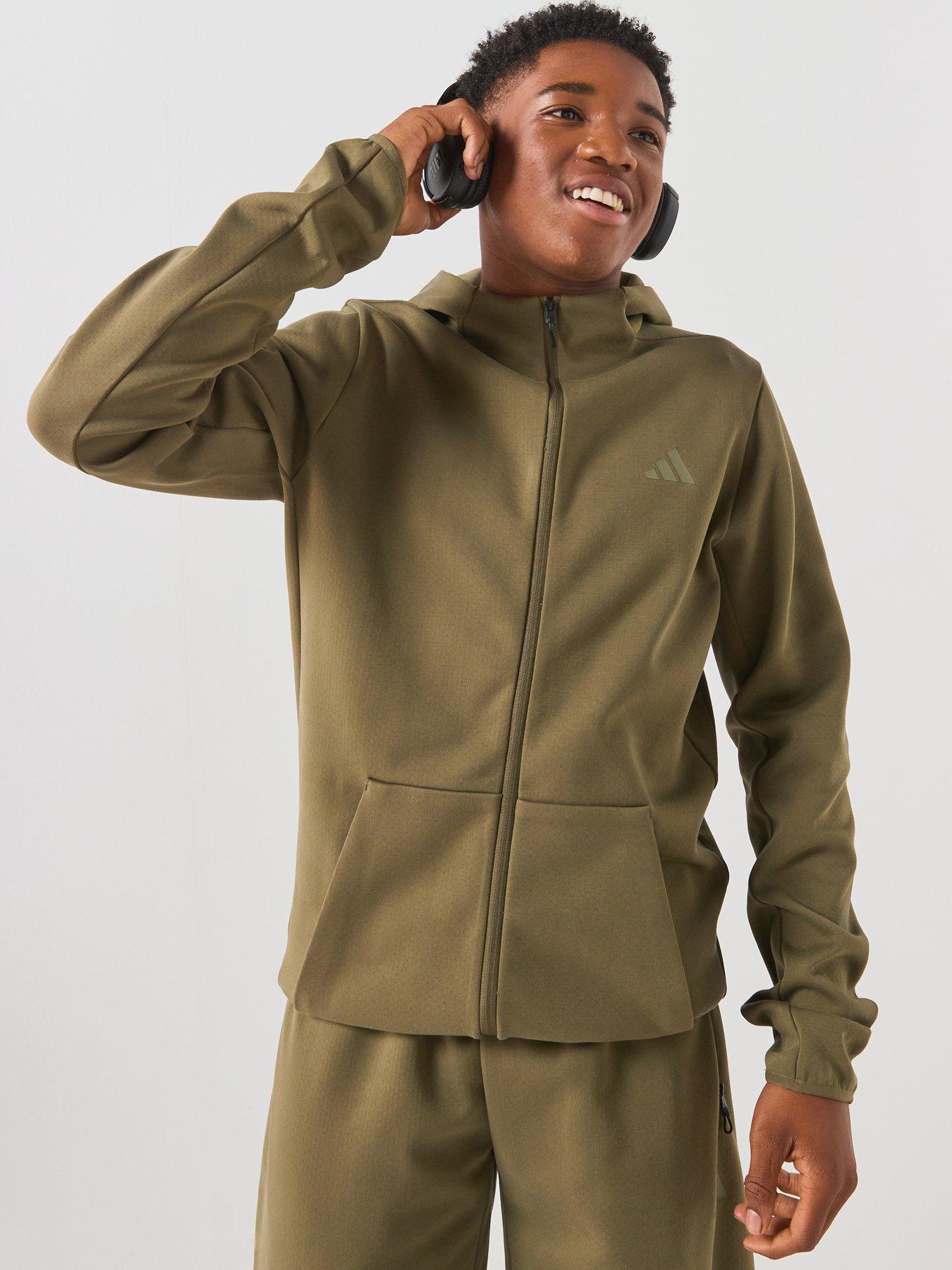 adidas Sportswear Junior Z.N.E. Full Zip Hooded Track Jacket - Green