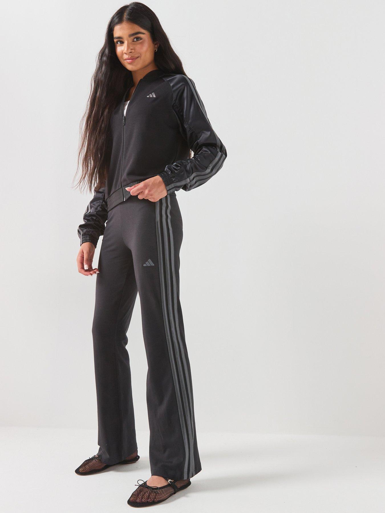 Adidas Sportswear Junior Girls Flared Leggings - Black