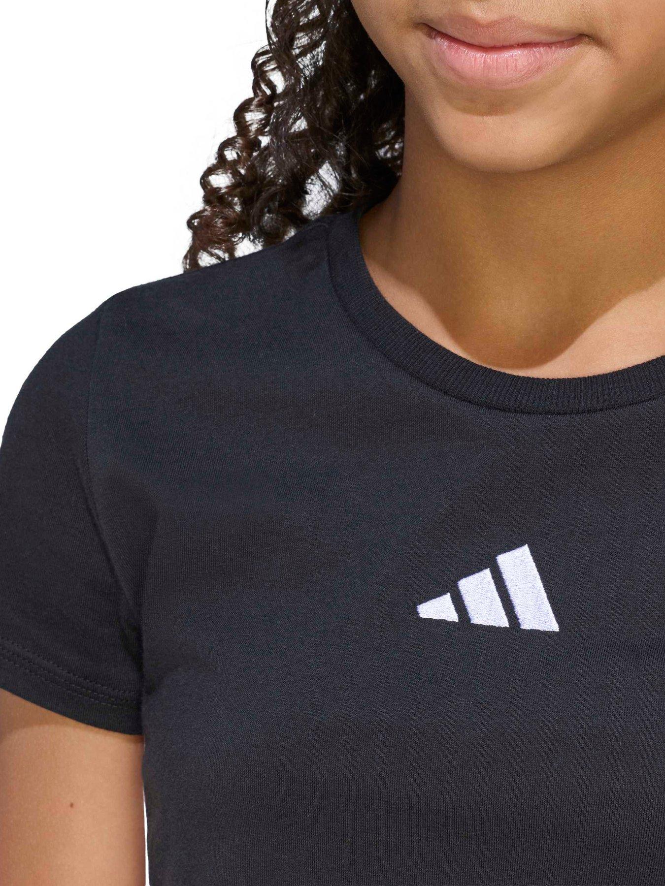 Image 4 of 5 of adidas Sportswear Junior 3 Stripe Baby Tee - Black