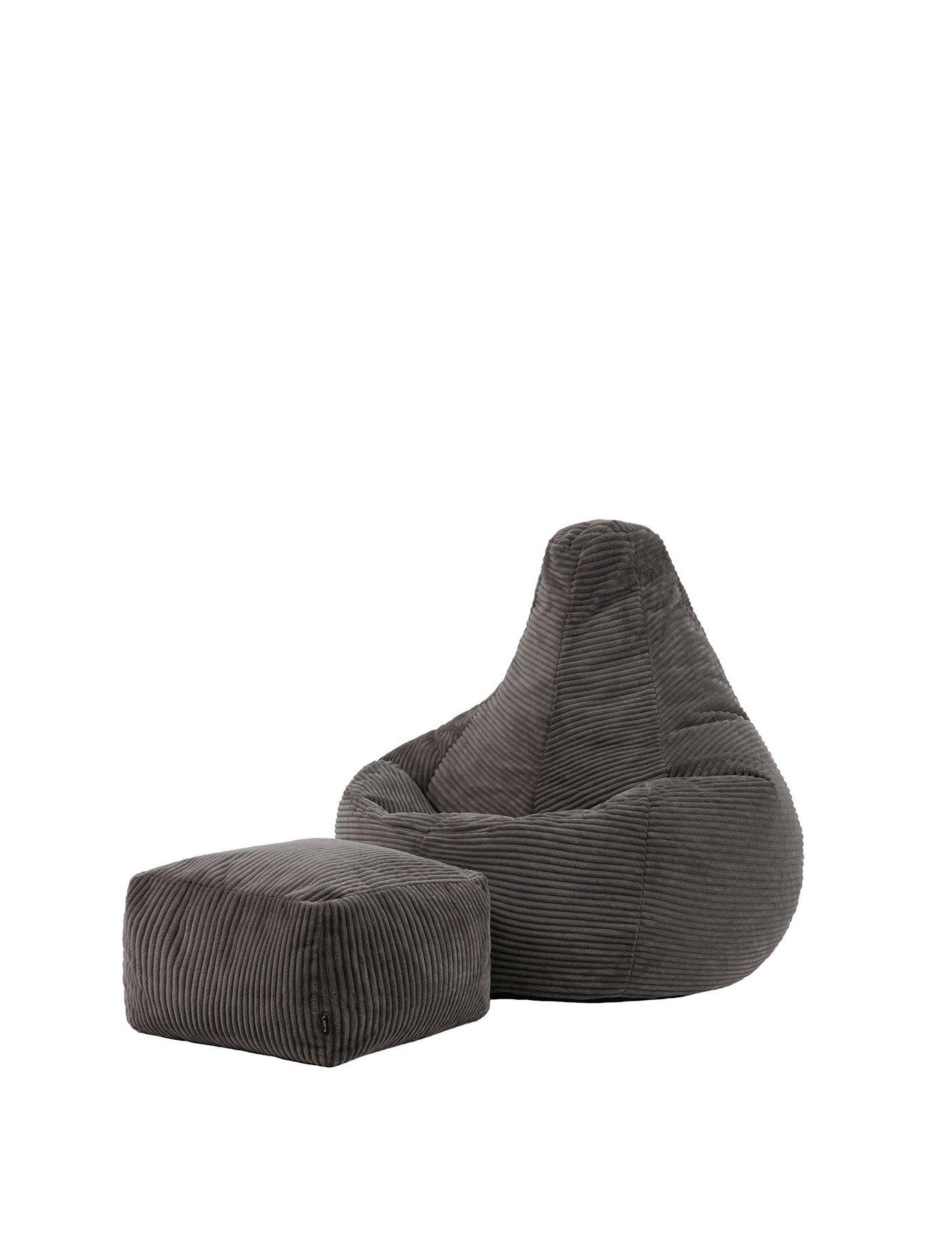 Image 2 of 6 of Icon Beanbags Dalton Cord Recliner Bean Bag and Pouffe