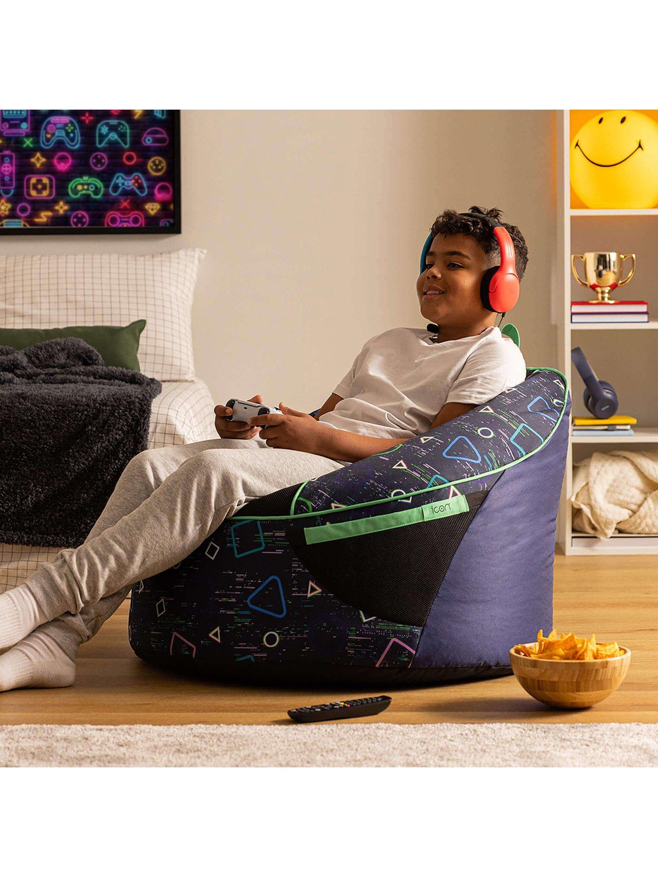 Image 3 of 7 of Icon Beanbags Alpha Kids Gaming Bean Bag- Blue