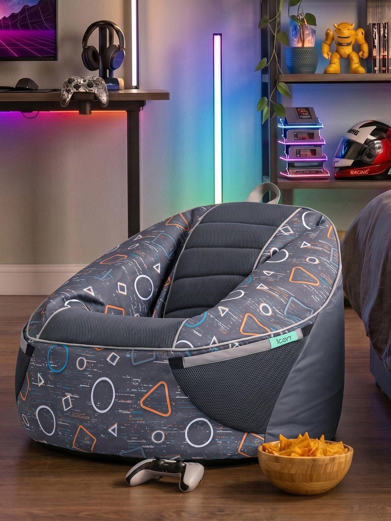Icon Beanbags Alpha Kids Gaming Bean Bag- Pink
