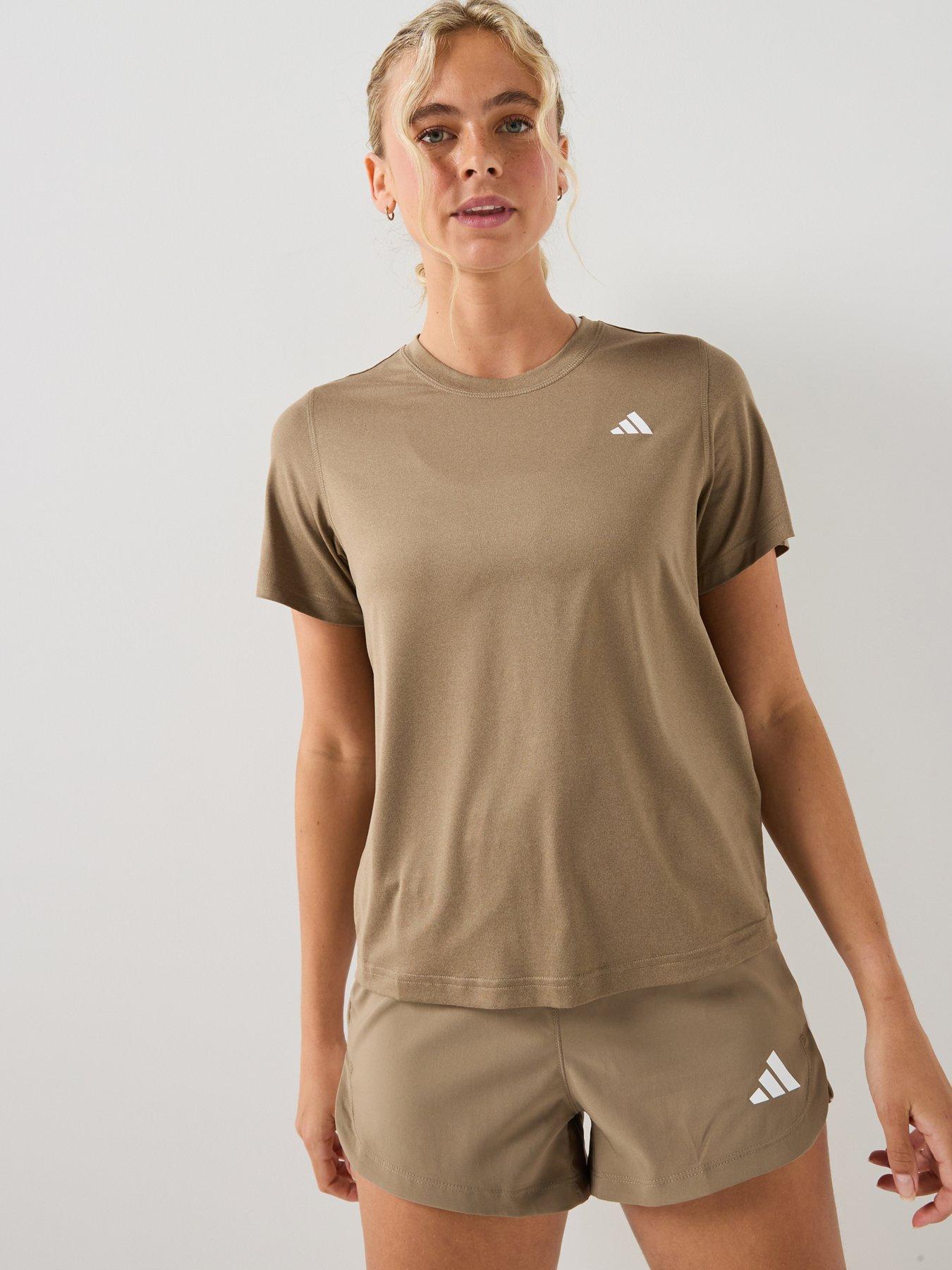 Image 1 of 5 of adidas Womens Training Workout Essentials T-Shirt - Beige
