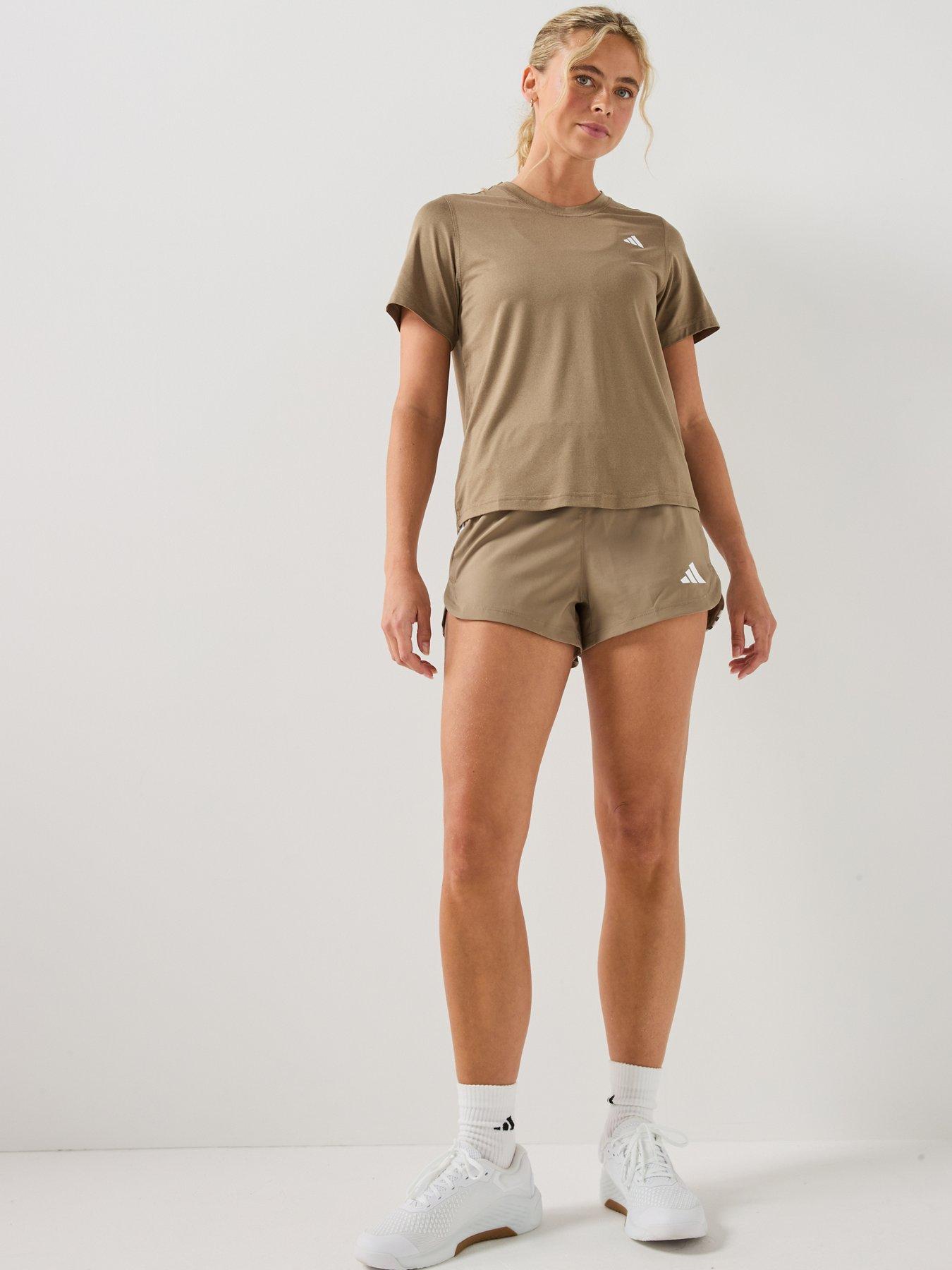 Image 3 of 5 of adidas Womens Training Workout Essentials T-Shirt - Beige