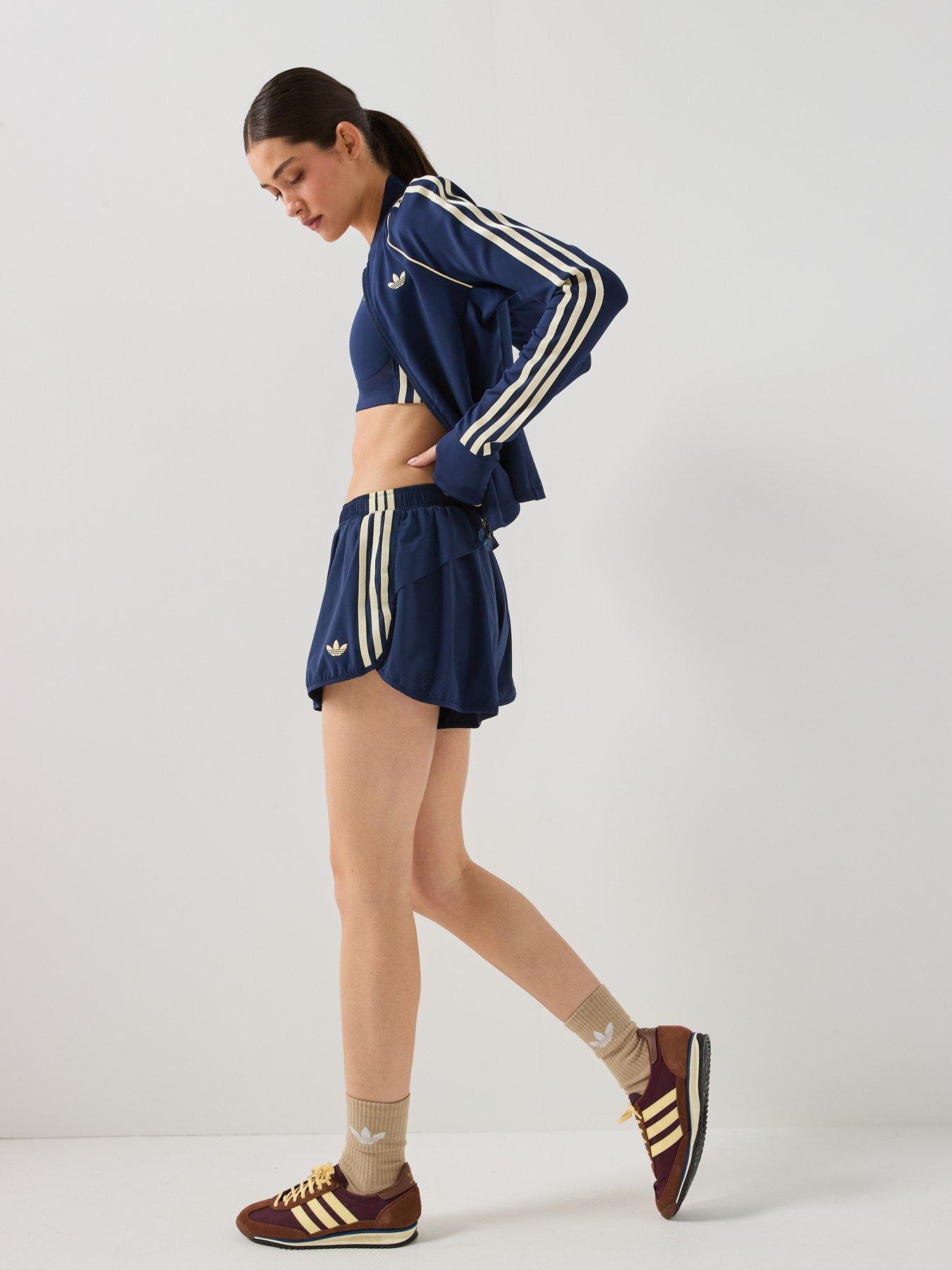 Image 3 of 6 of adidas Originals Womens Sports Training Shorts- Navy