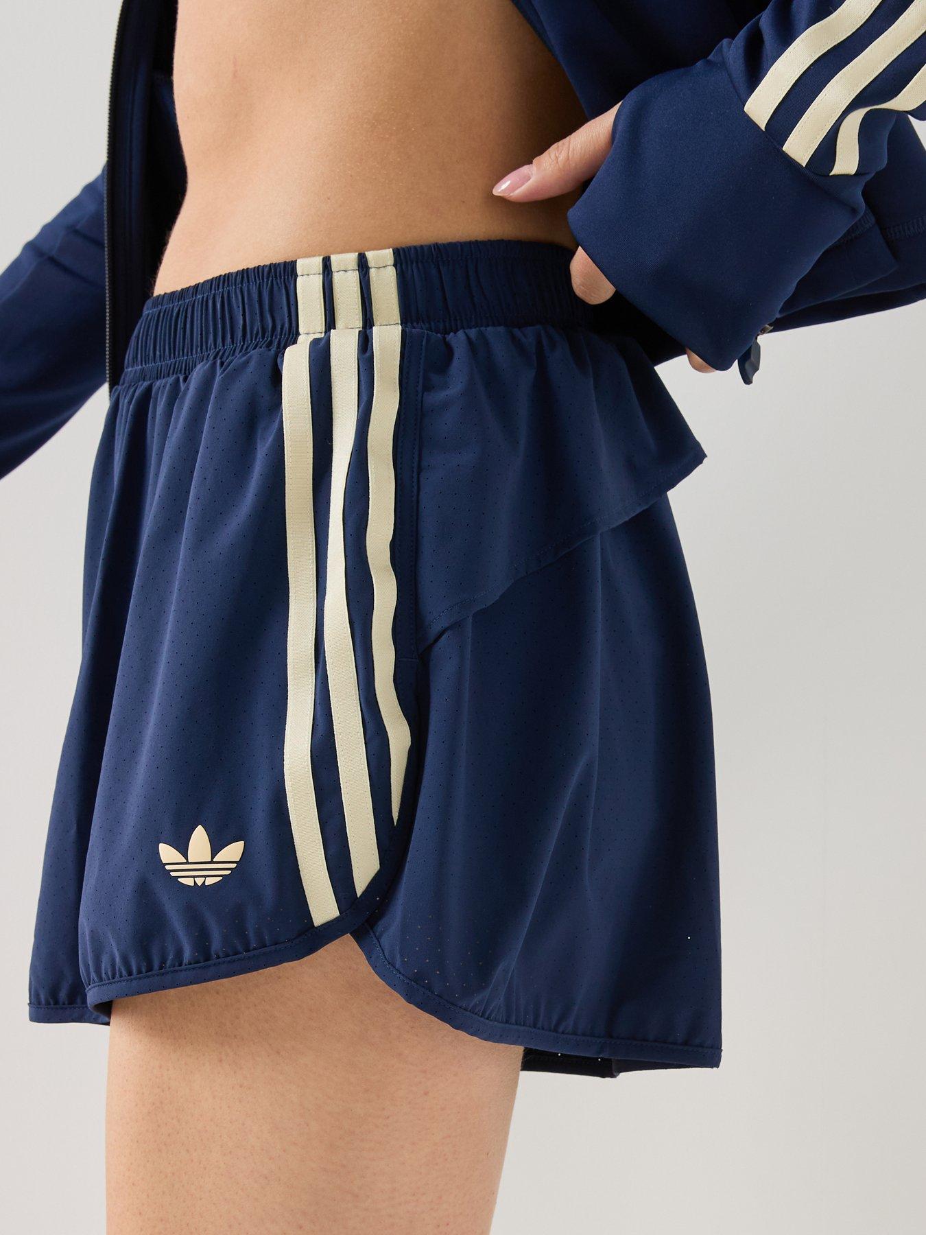 Image 4 of 6 of adidas Originals Womens Sports Training Shorts- Navy