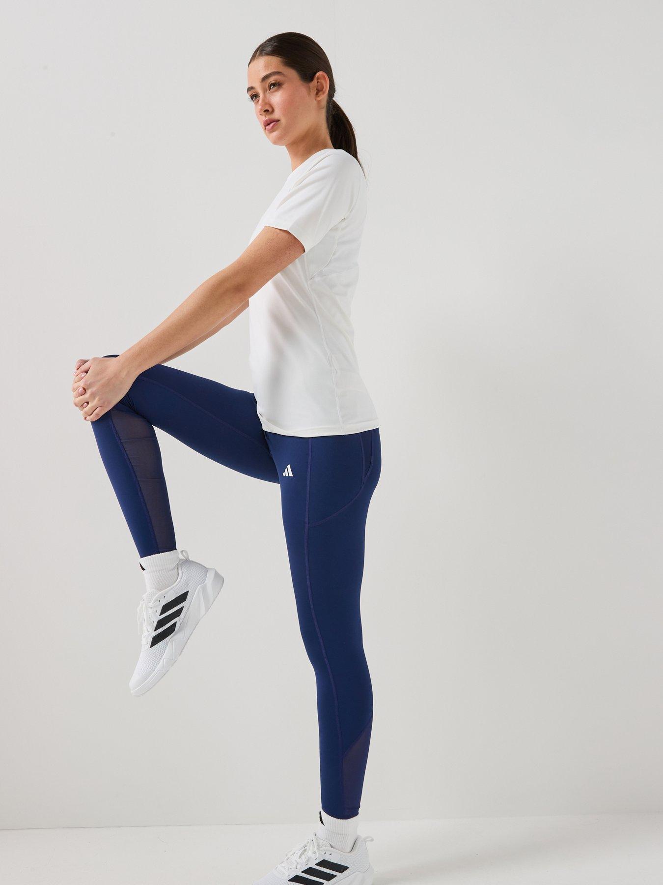 Image 5 of 5 of adidas TECHFIT Stash Pocket Full-Length Leggings - Navy