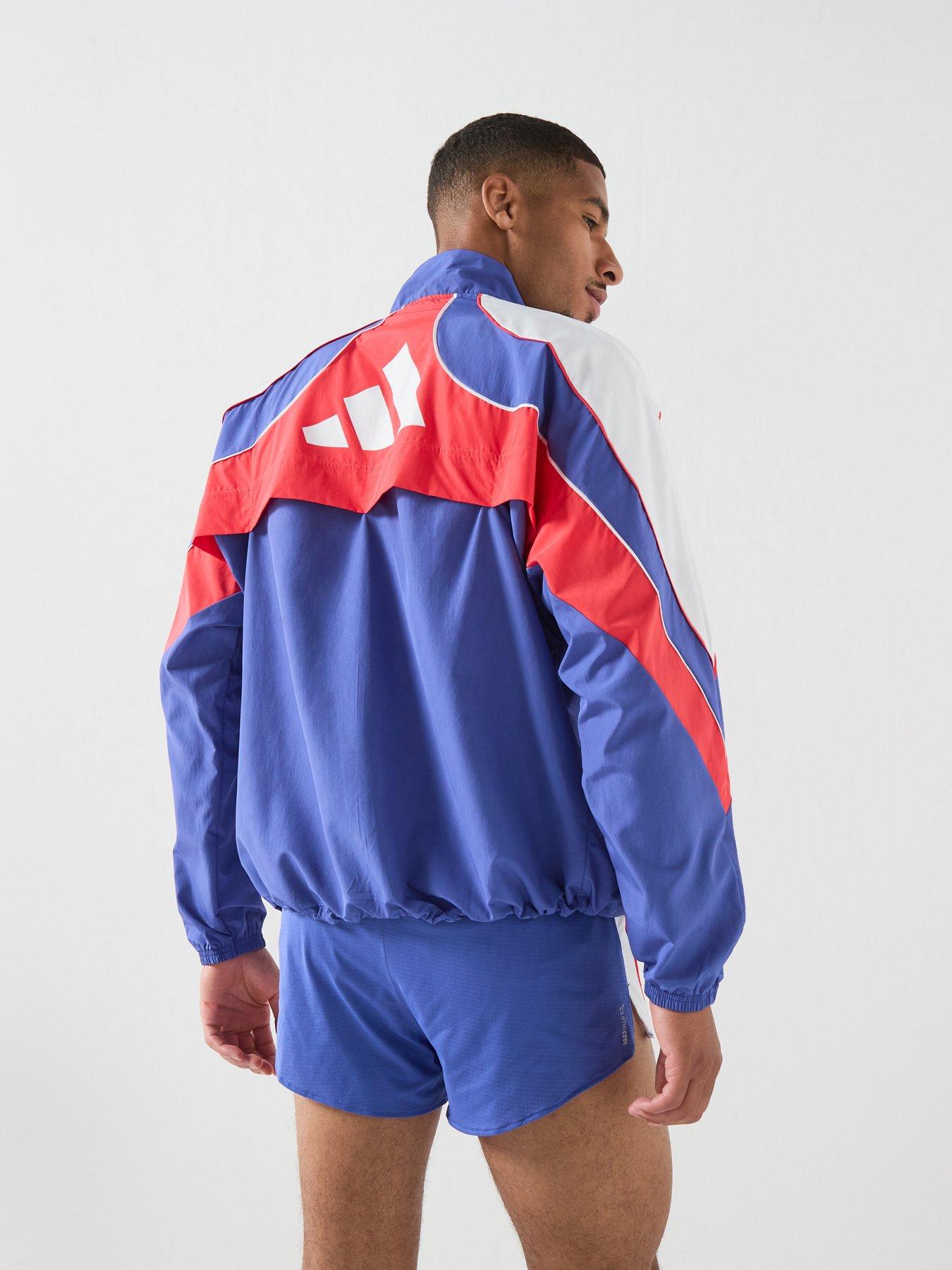 Image 2 of 6 of adidas Mens Running Adizero Jacket - Blue/red