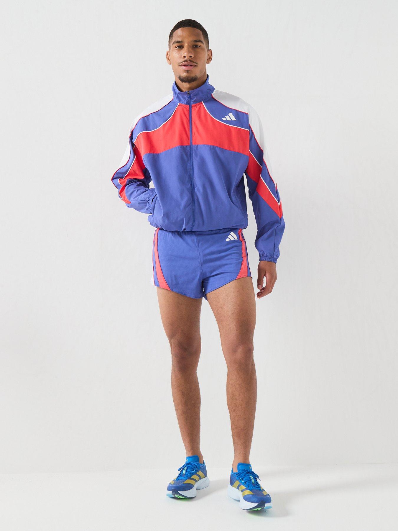 Image 3 of 6 of adidas Mens Running Adizero Jacket - Blue/red