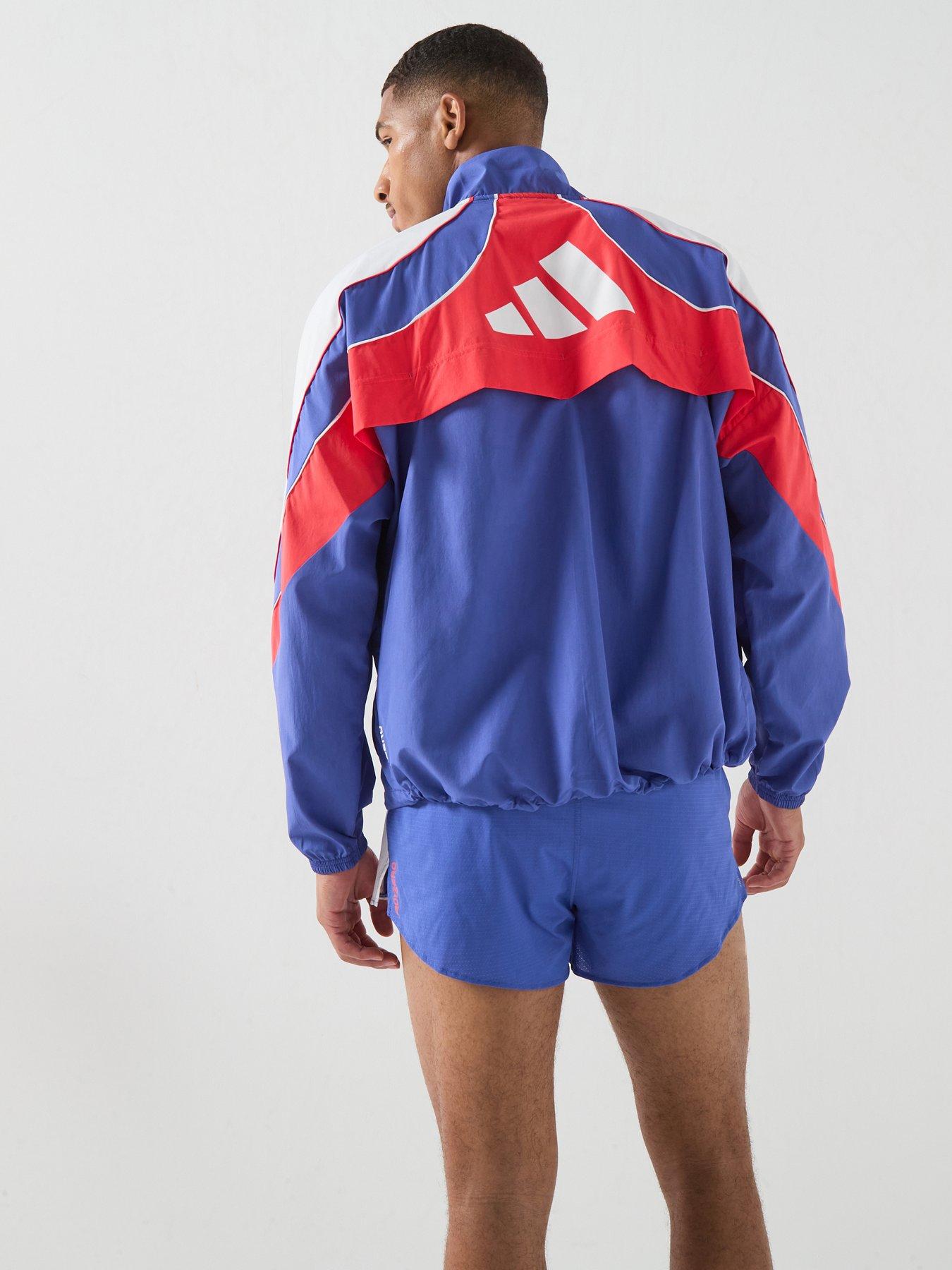 Image 4 of 6 of adidas Mens Running Adizero Jacket - Blue/red
