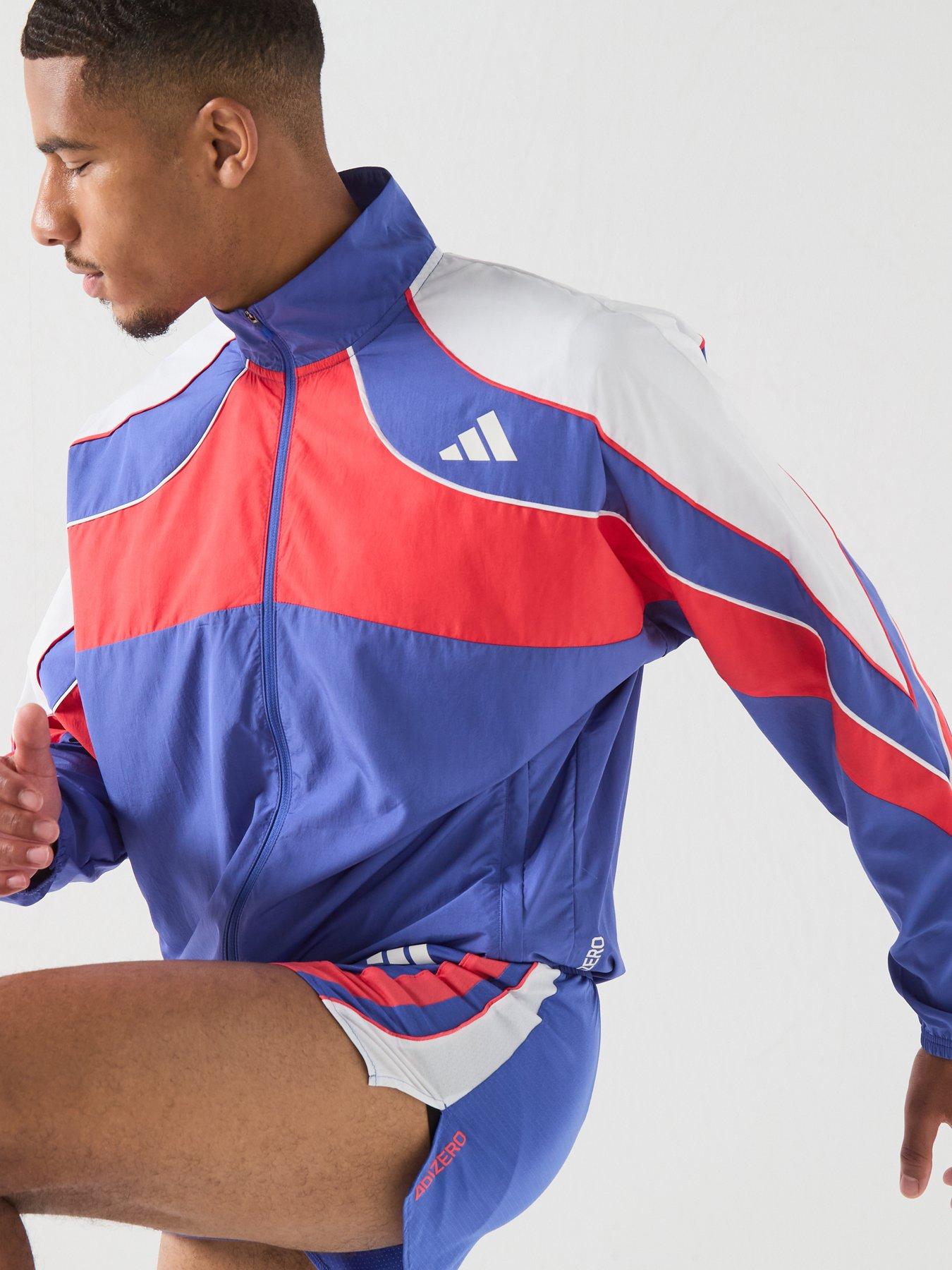 Image 5 of 6 of adidas Mens Running Adizero Jacket - Blue/red