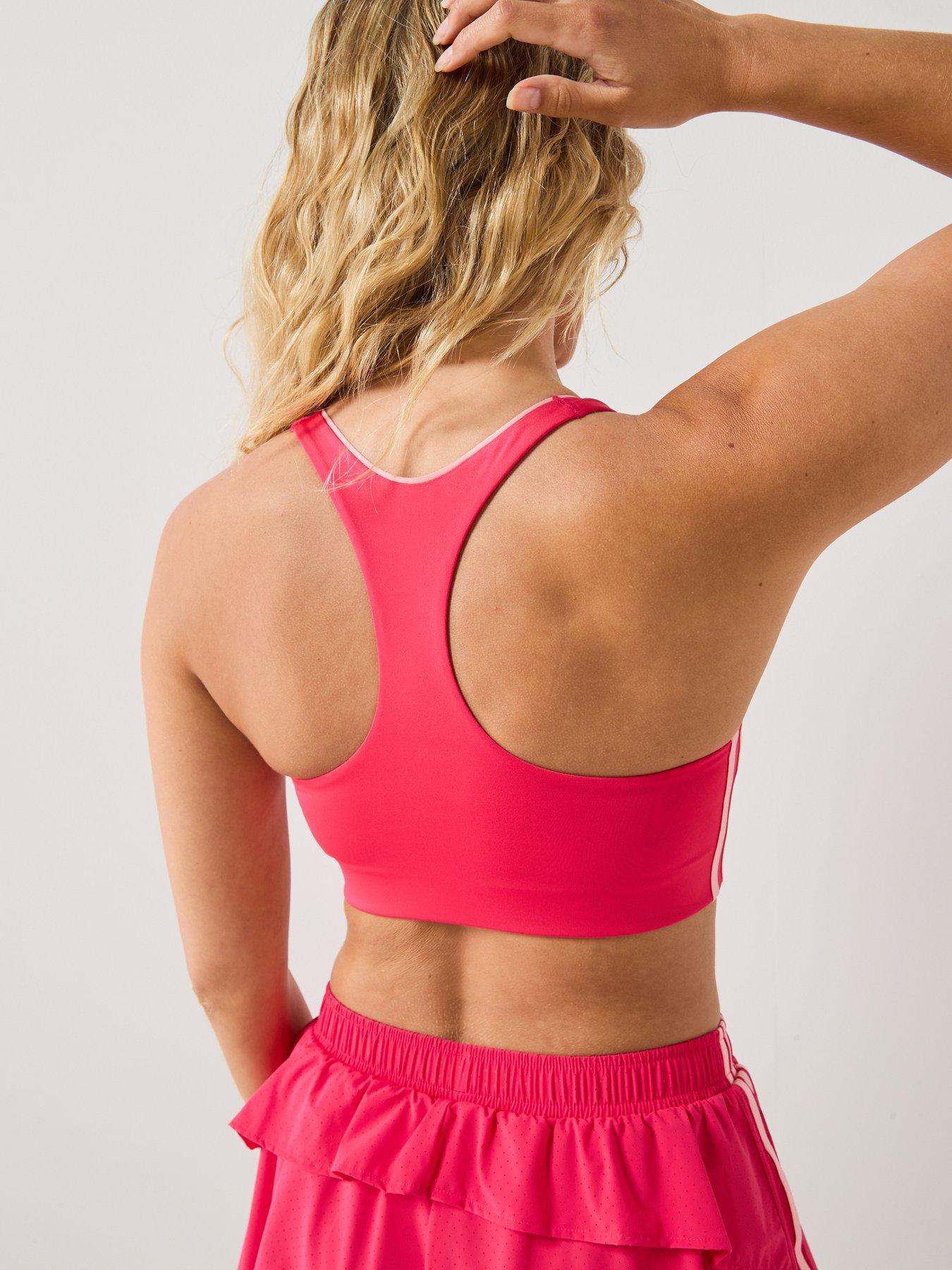Image 2 of 5 of adidas Originals Womens Sports Training Mid-support Sports Bra- Pink