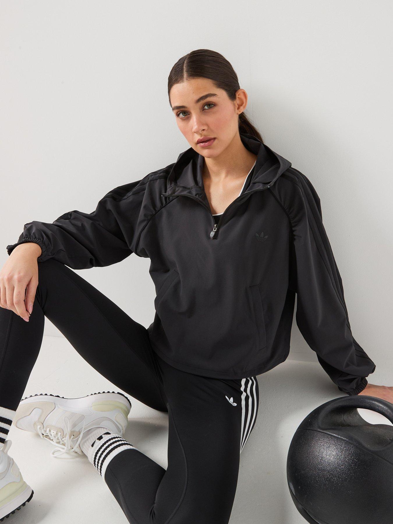 adidas Originals Womens Sports Quarter Zip Jacket - Black