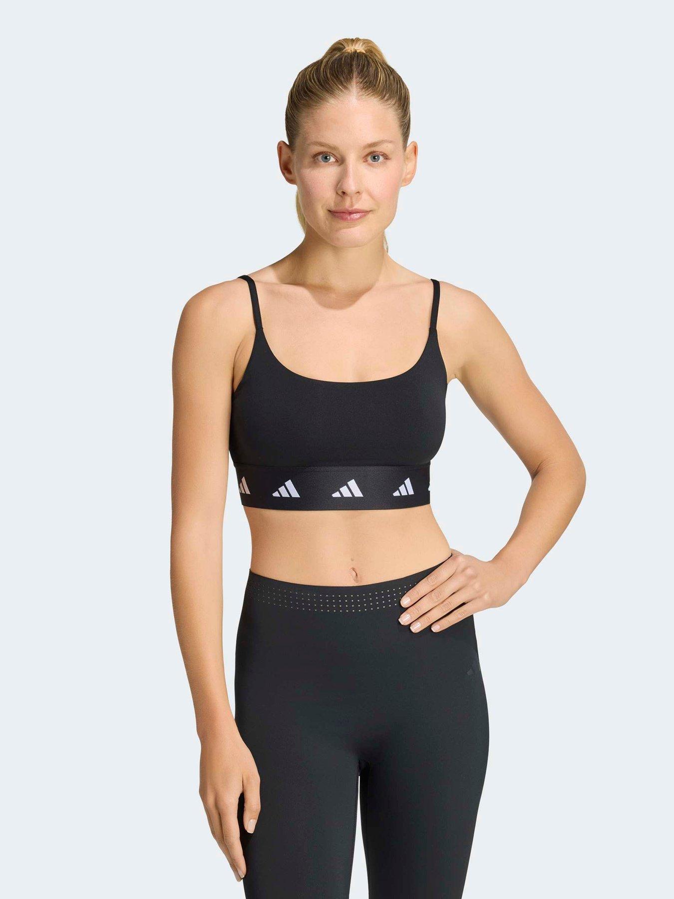 Image 1 of 5 of adidas Workout Essentials Light Support Sports Bra - Black