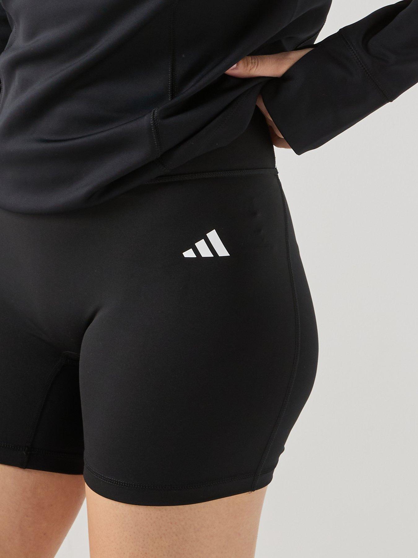 Image 4 of 6 of adidas Womens Training Optime Workout Essentials Shorts - Black