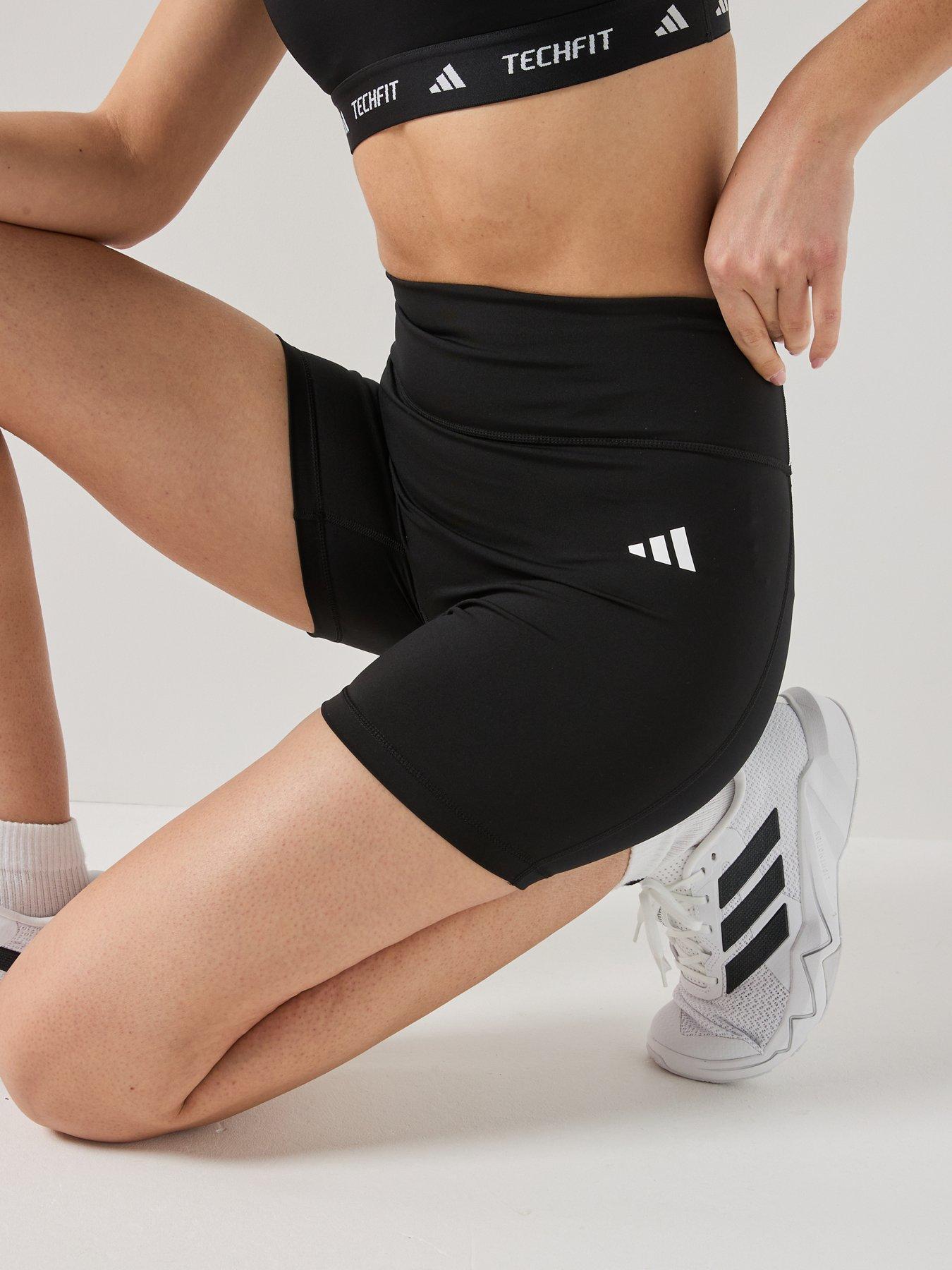 Image 6 of 6 of adidas Womens Training Optime Workout Essentials Shorts - Black