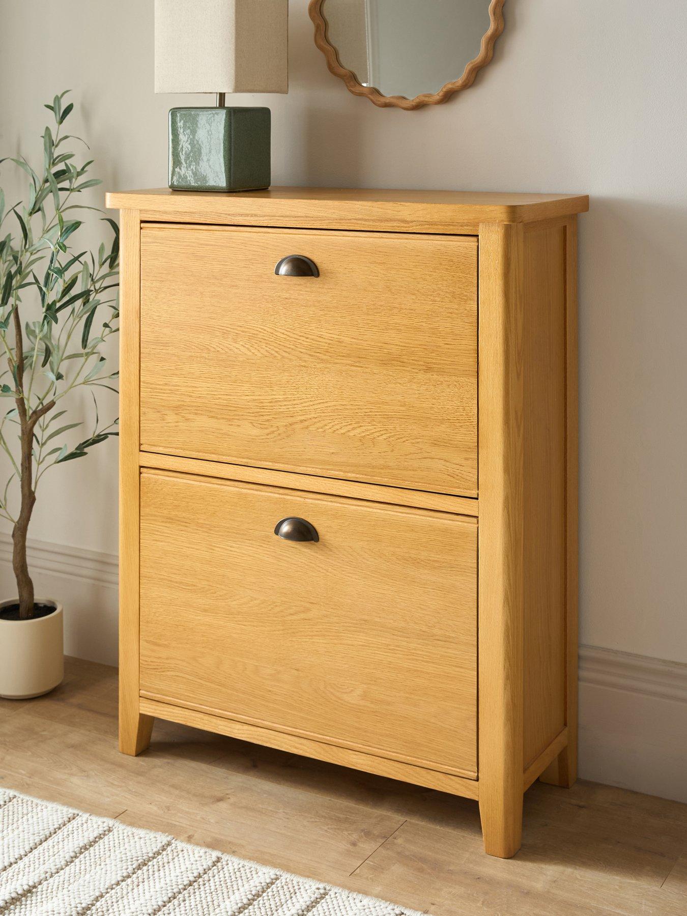 The Very Collection Ashwin Shoe Storage - Rustic Oak