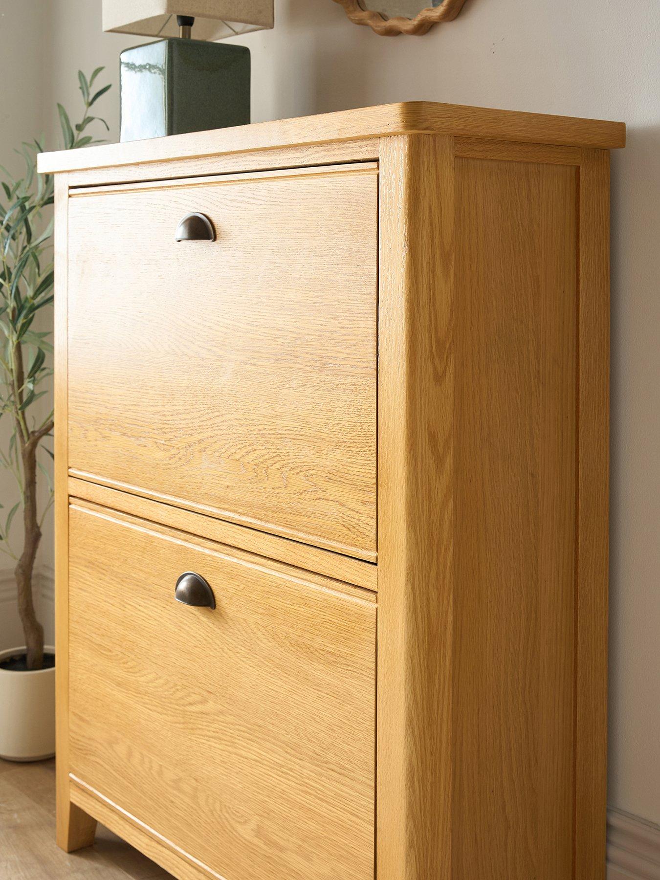 Image 2 of 7 of The Very Collection Ashwin Shoe Storage - contains Solid Wood&nbsp;- Rustic Oak