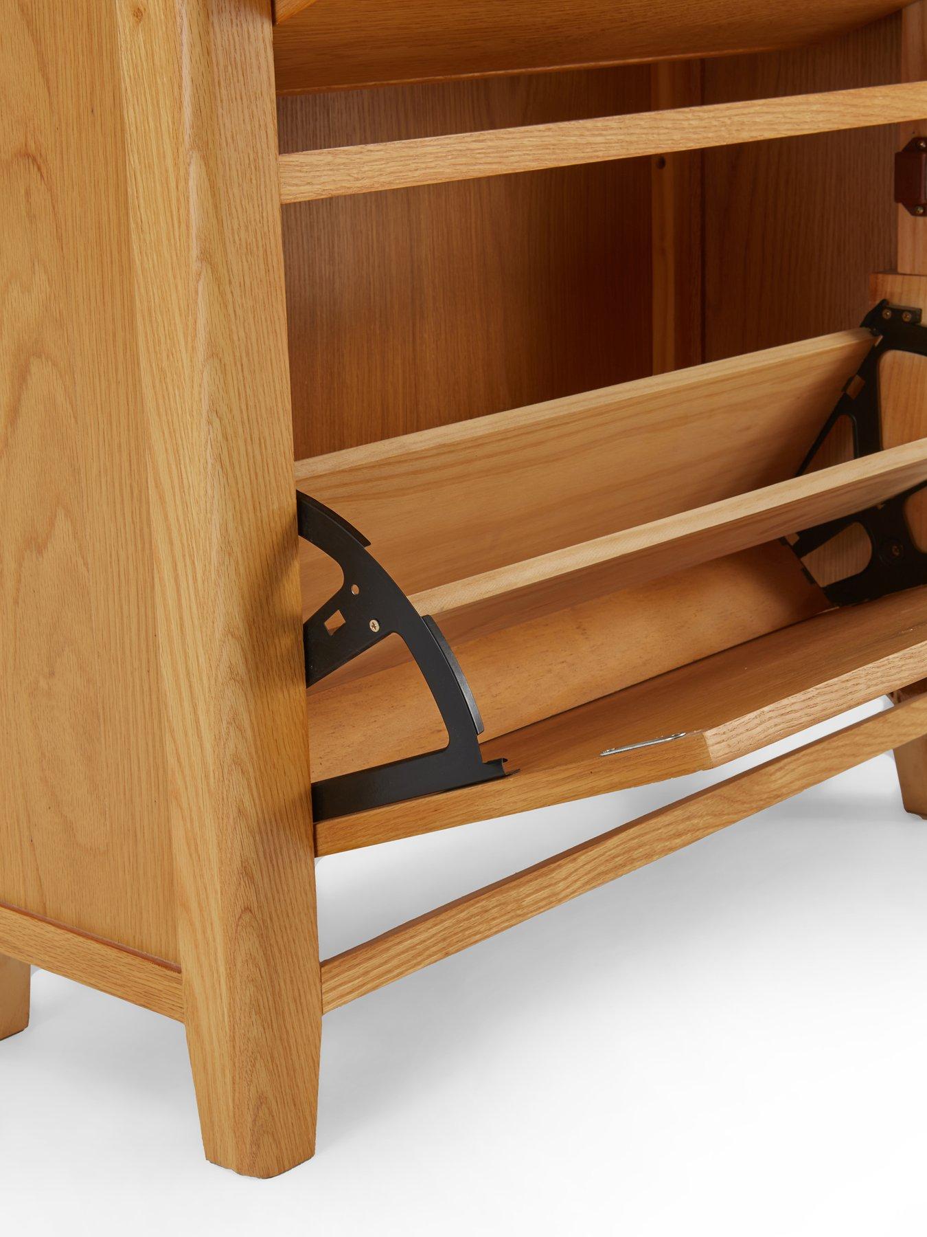 Image 6 of 7 of The Very Collection Ashwin Shoe Storage - contains Solid Wood&nbsp;- Rustic Oak