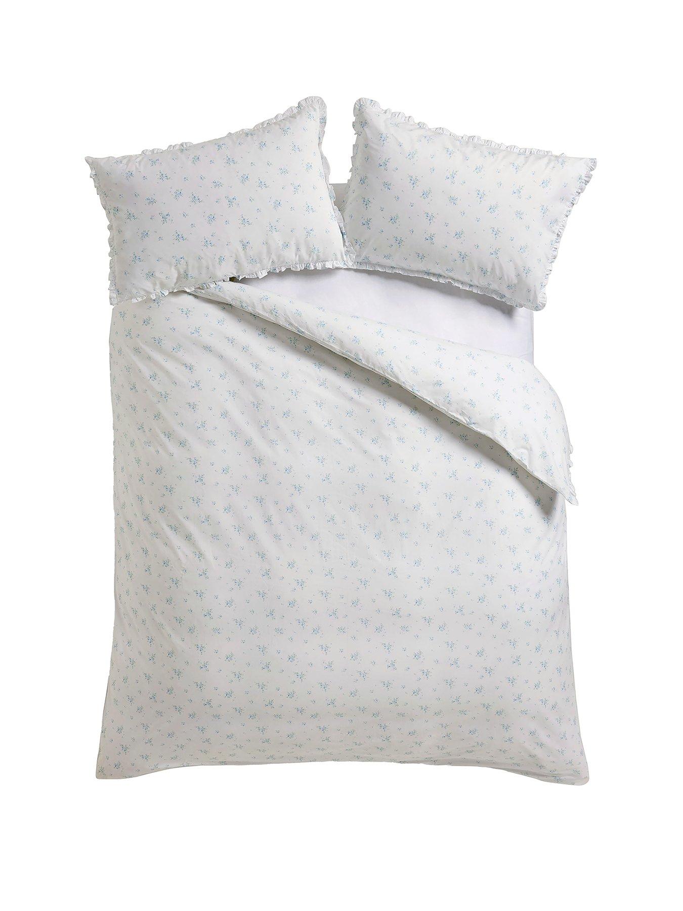 Image 2 of 7 of Shabby Chic Rosabelle Quilt Set White &amp; Blue