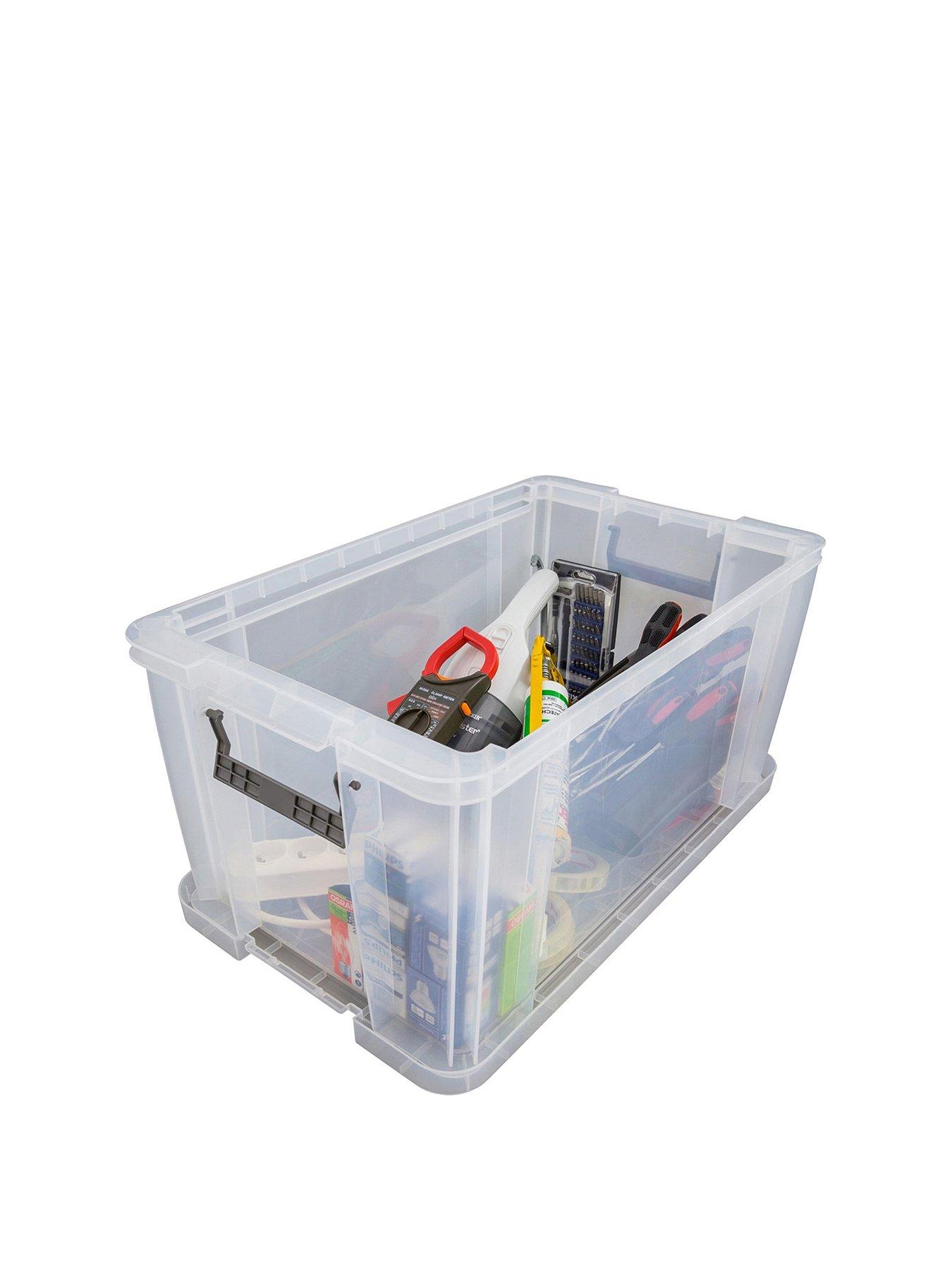 Image 2 of 4 of Whitefurze Whitefurze Allstore 54l Plastic Storage Box With Lid &amp; Clamps