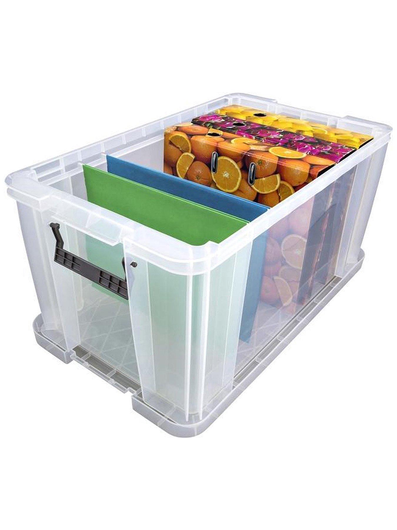 Image 4 of 4 of Whitefurze Whitefurze Allstore 54l Plastic Storage Box With Lid &amp; Clamps
