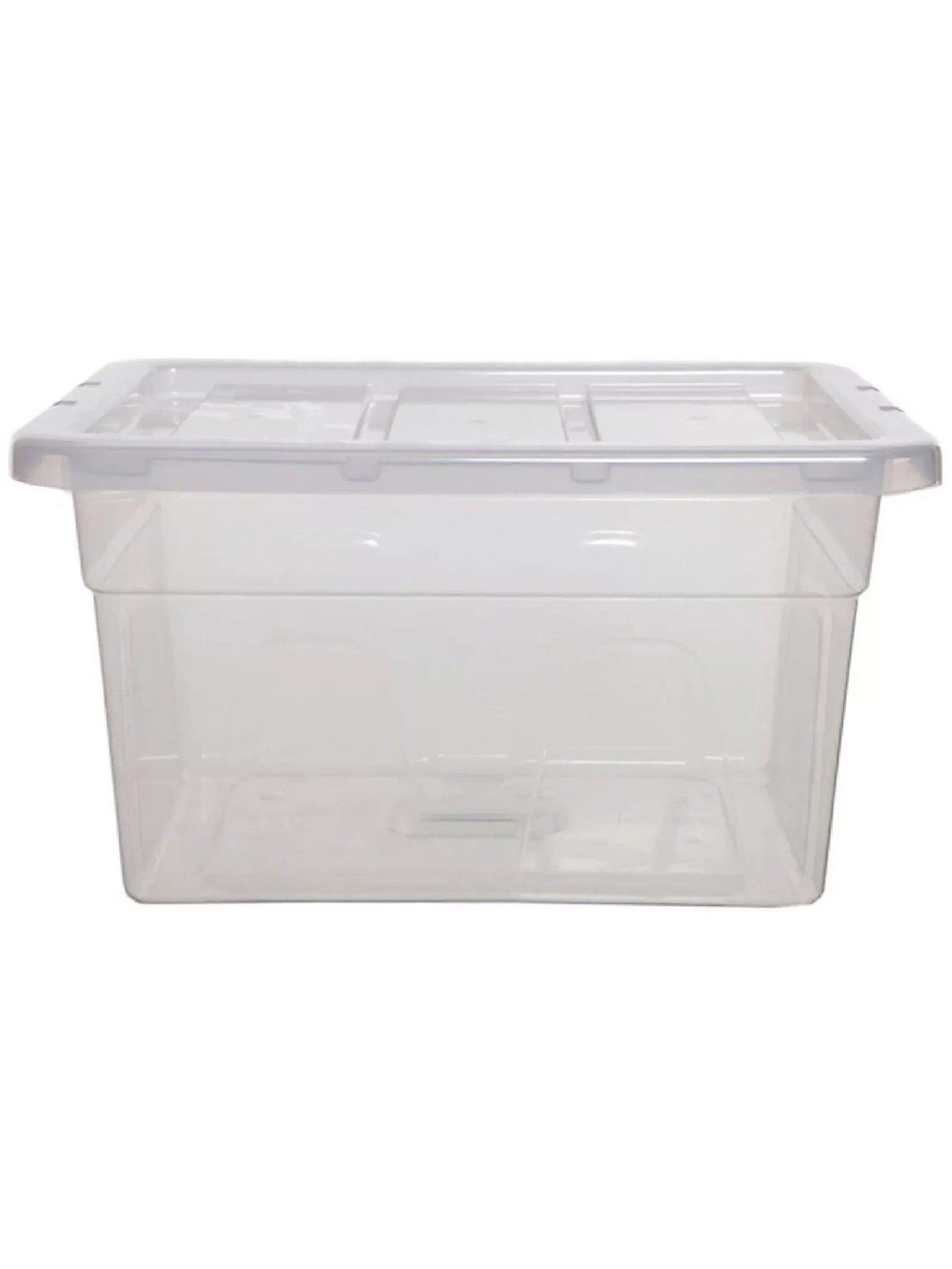 Image 3 of 3 of Whitefurze Whitefurze Spacemaster Maxi Set Of 2 Rectangular Clear Storage Boxes 22l