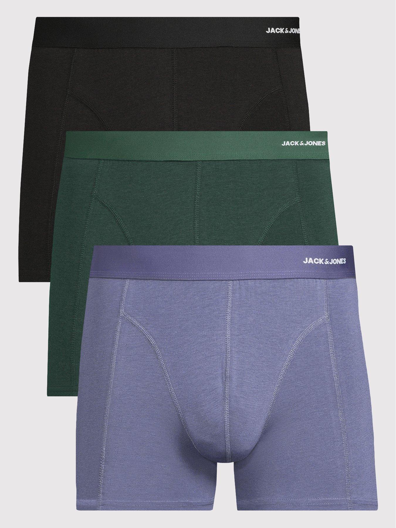 Jack & Jones Como Solid Bamboo Trunks 3 Pack - Multi