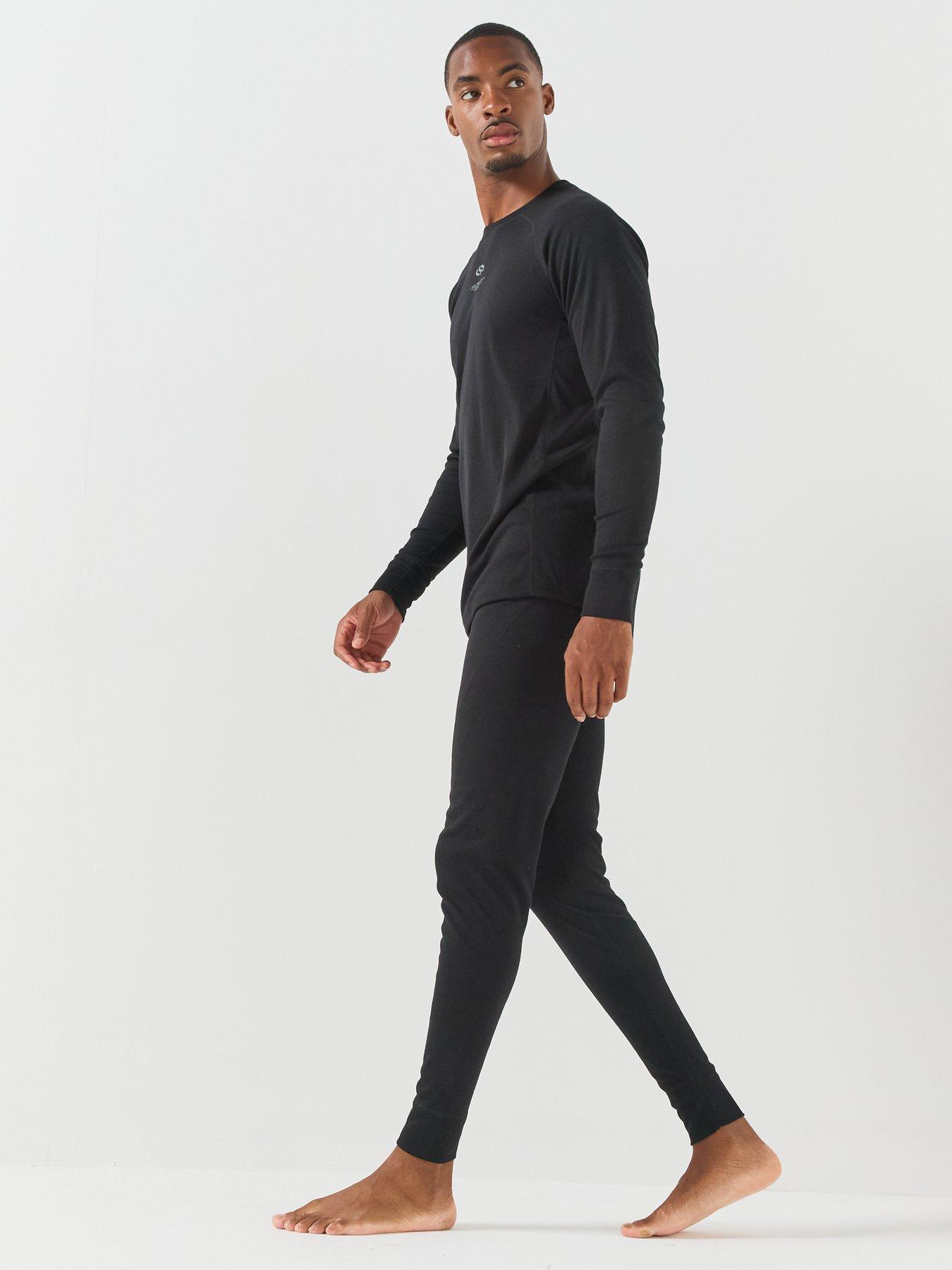 Image 3 of 6 of Jack & Jones Mens Long Sleeve Stretch Baselayer Set - Black