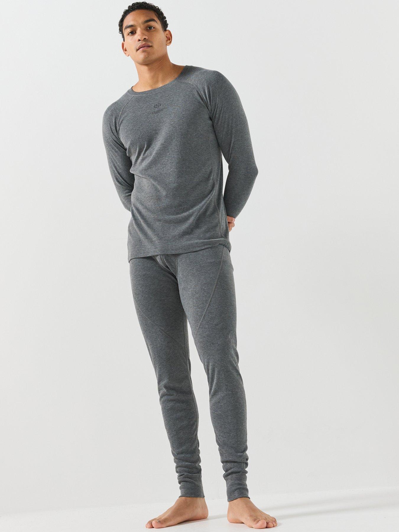 Jack & Jones Mens Ski Long Sleeve Baselayer Set - Dark Grey