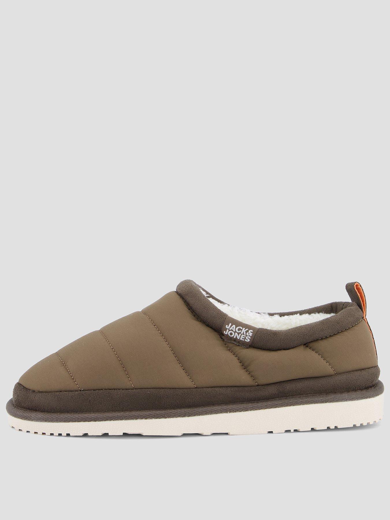 Image 1 of 7 of Jack & Jones Mens Padded Mule Slippers - Dark Olive