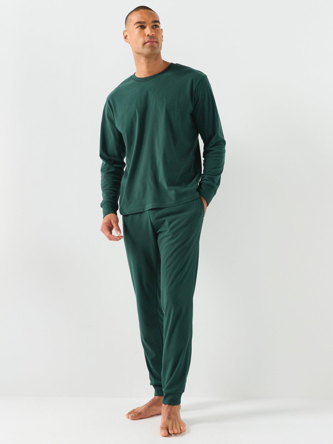 Jack & Jones Solid Lounge Set - Dark Green in Scarab