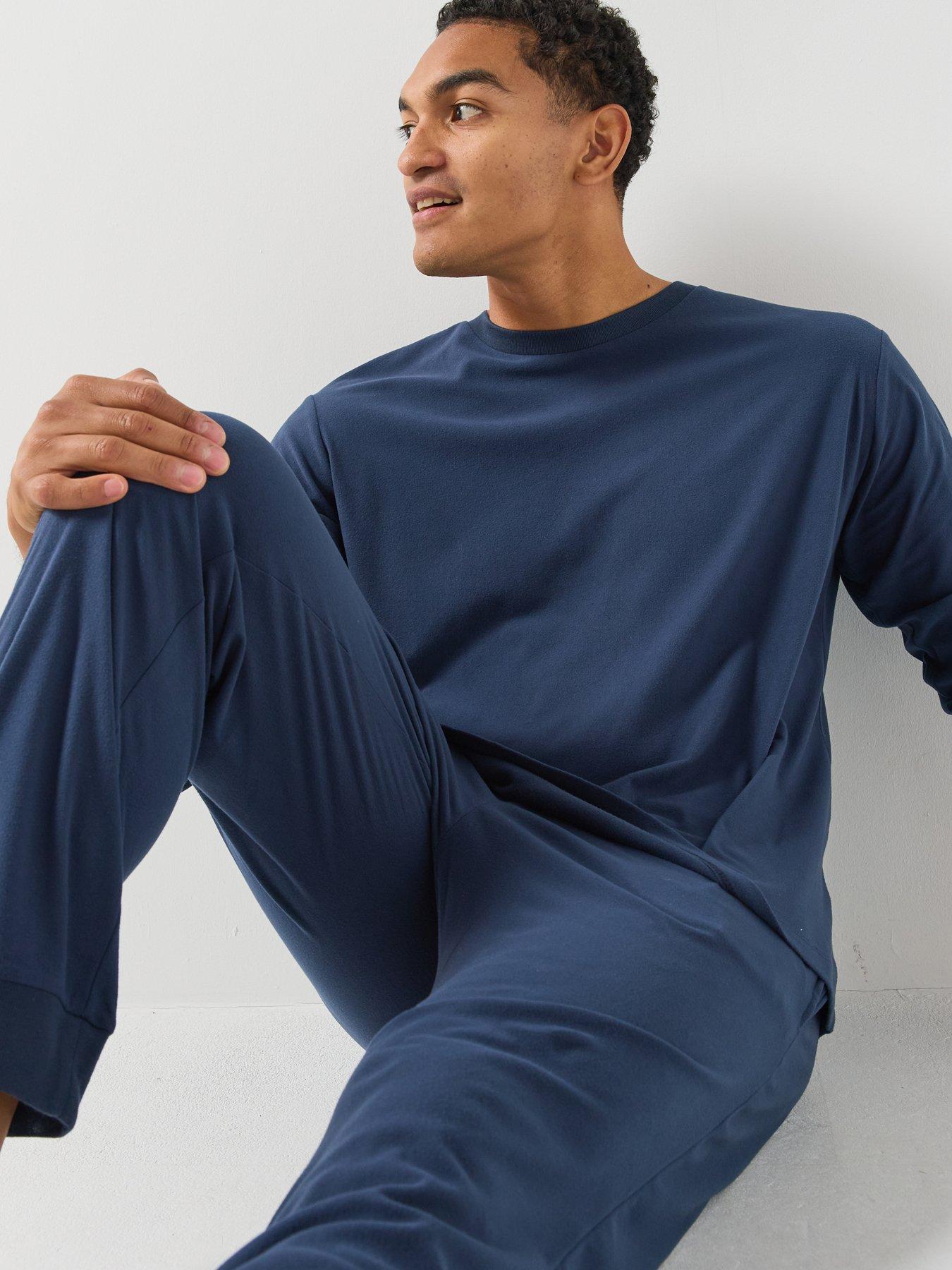 Image 4 of 5 of Jack & Jones Mens Crew Neck Jogger Lounge Set - Navy Blazer