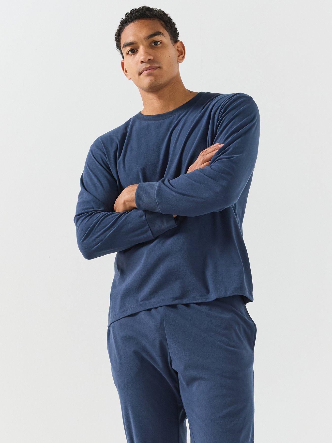 Image 5 of 5 of Jack & Jones Mens Crew Neck Jogger Lounge Set - Navy Blazer