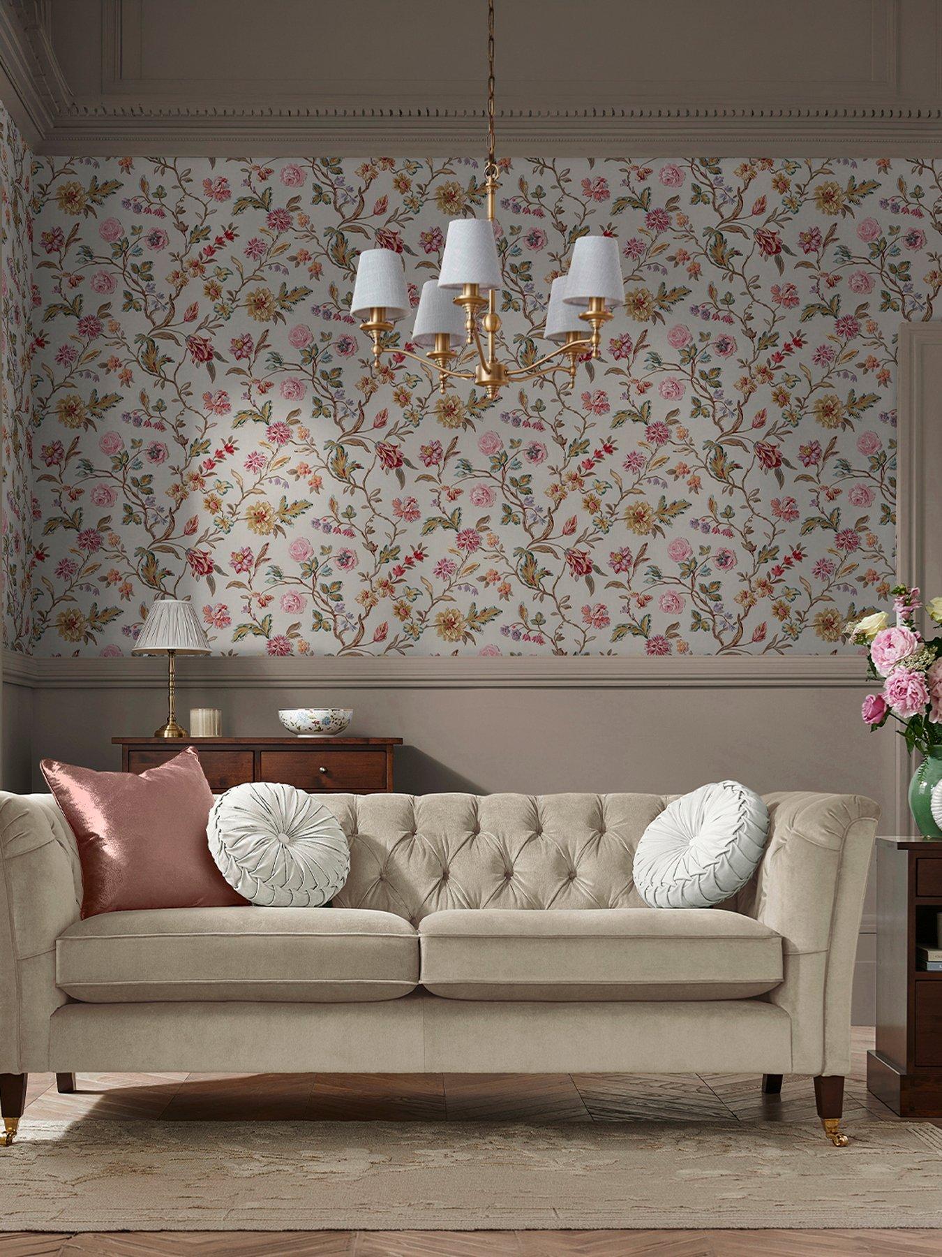 Laura Ashley Laura Ashley Lingmell Trail Pale Sable Wallpaper